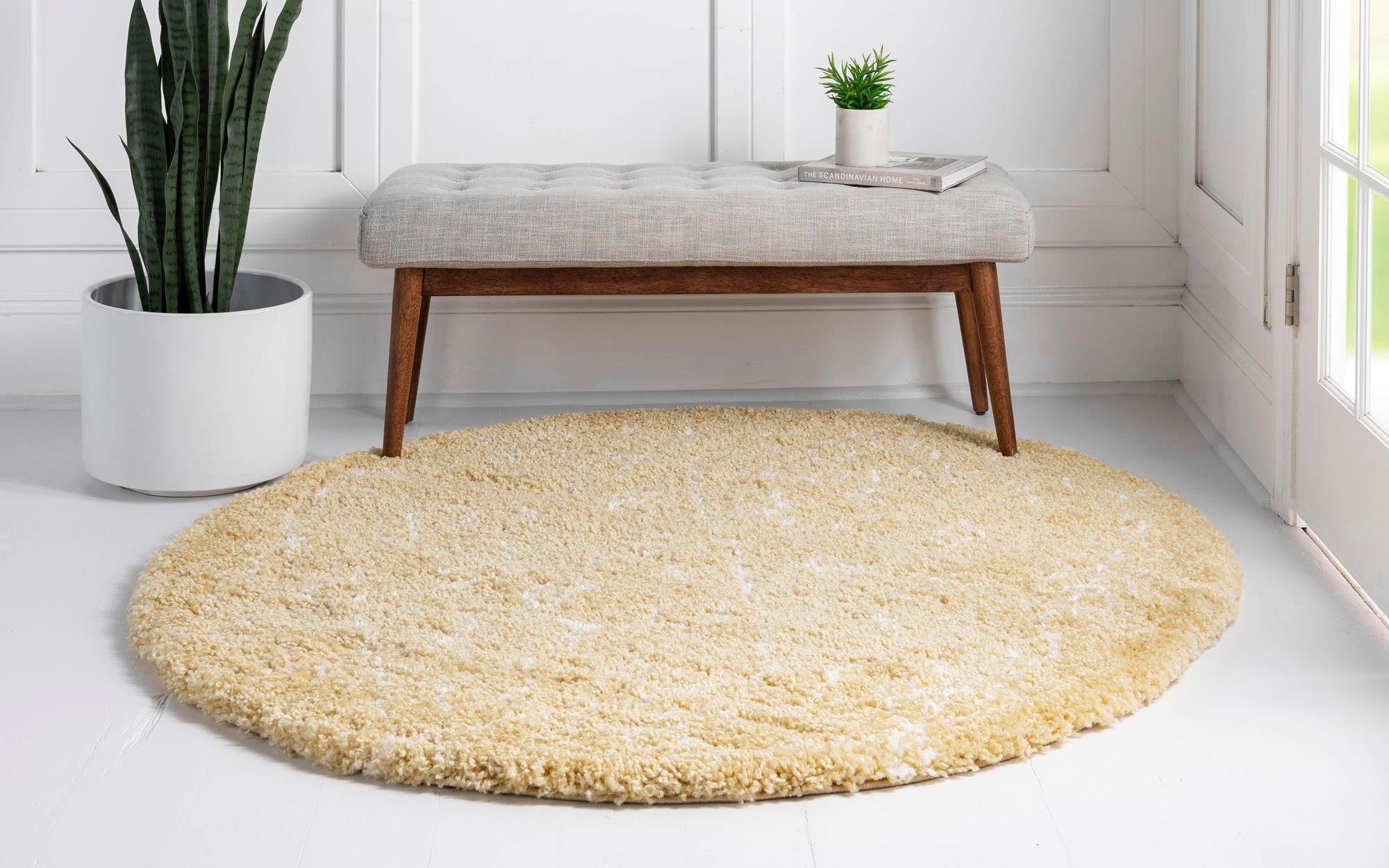Myflair Möbel & Accessoires Hoogpolig vloerkleed Temara shag voorraadopruiming geweven, scandi design, ideaal in de woonkamer & slaapkamer