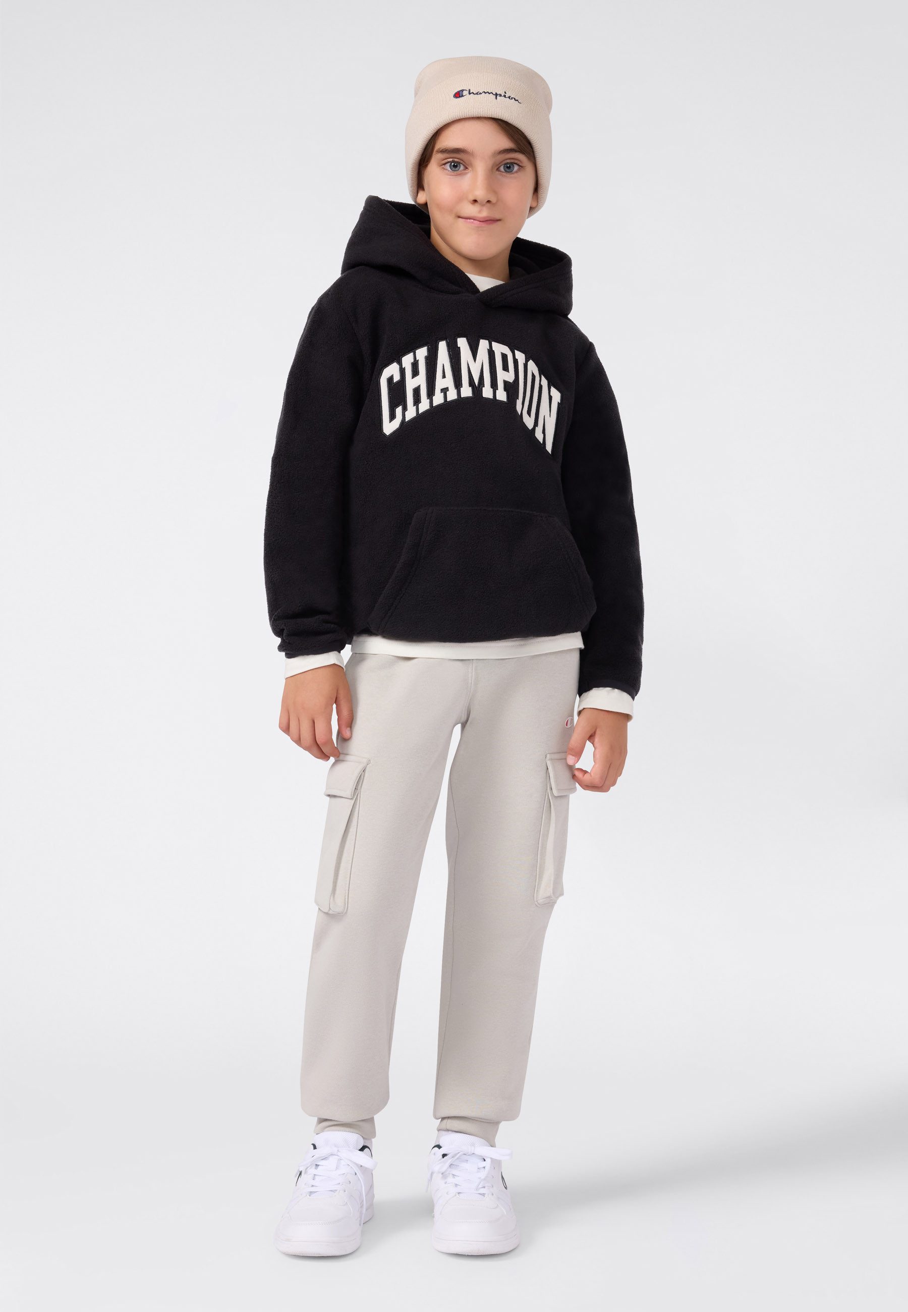 Champion Tricot-fleecetrui Polar Hoodie Large Logo (1-delig)