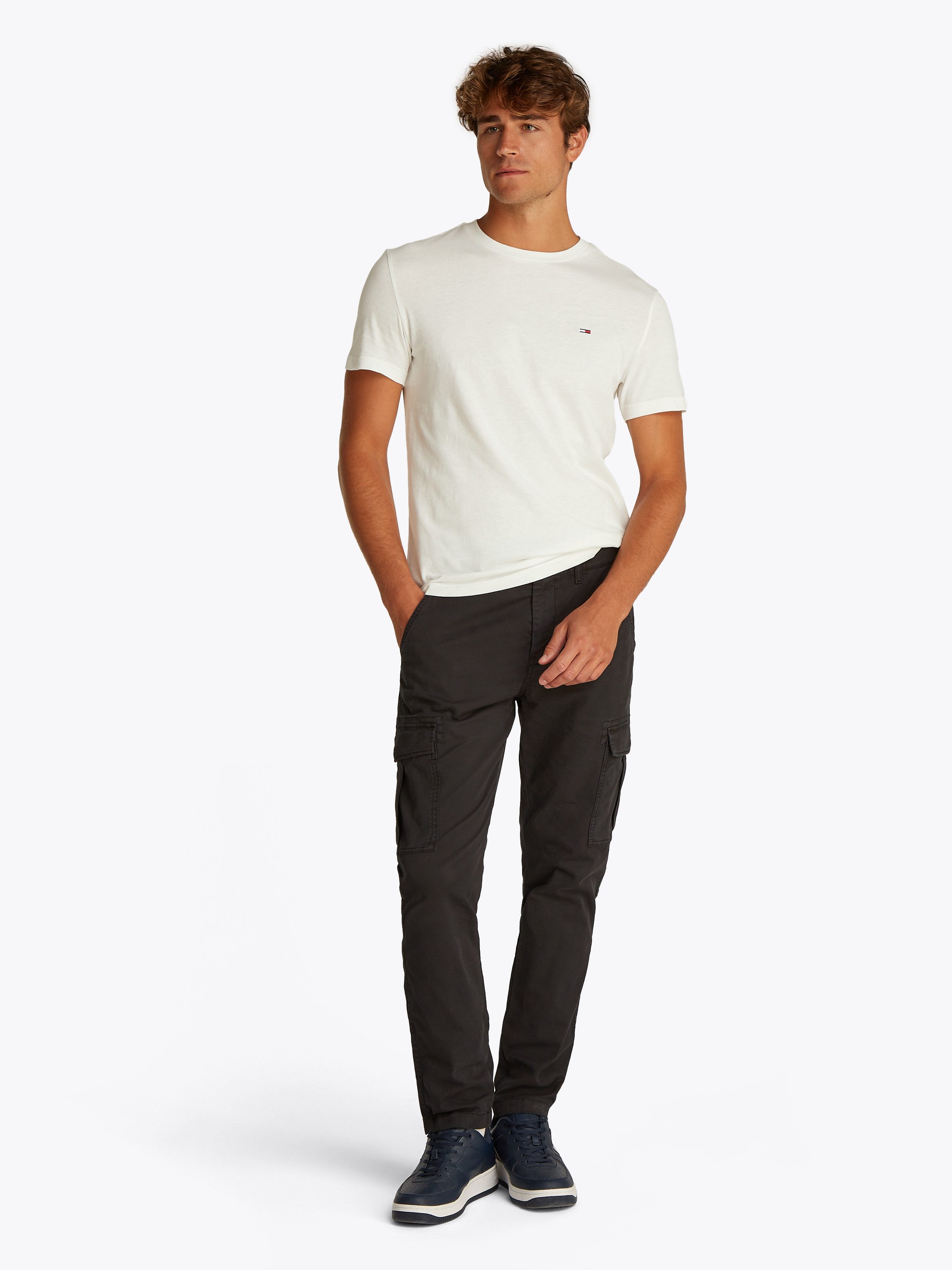 TOMMY JEANS Shirt met ronde hals TJM XSLIM 2PACK JERSEY TEE EXT (Set van 2)
