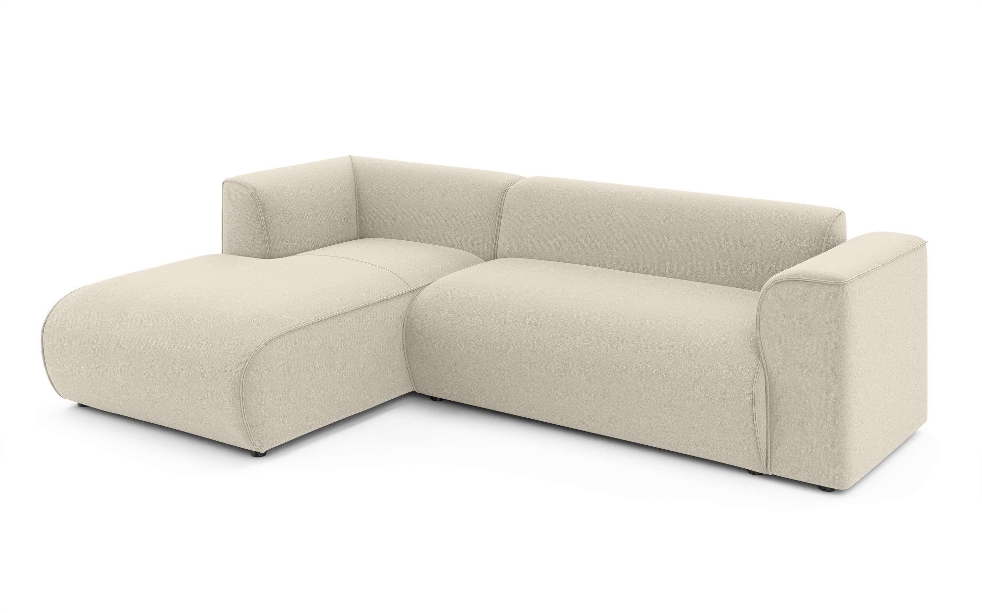 INOSIGN Hoekbank MERID L-vorm (257 cm), tijdloos & stijlvol ontwerp Uitgebreid gepolsterd, in cord, chenille en structuur