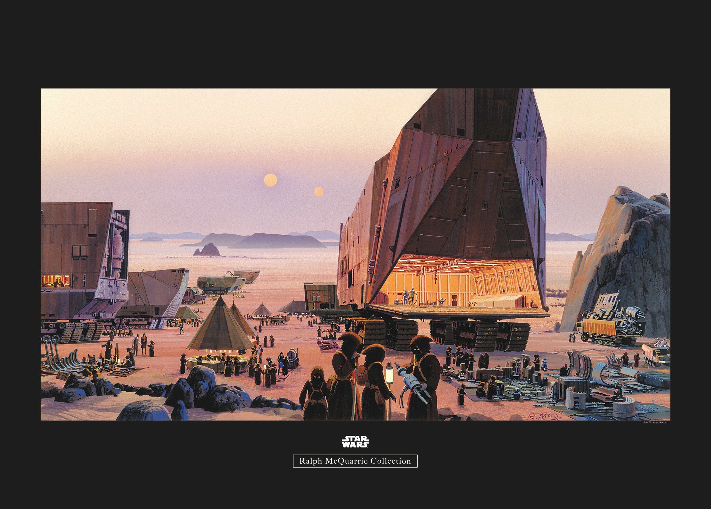 Komar Wanddecoratie Star Wars Classic RMQ Java Market Wanddecoratie voor de kinderkamer - zonder lijst (1 stuk) schilderijen maat 70 cm x 50 cm