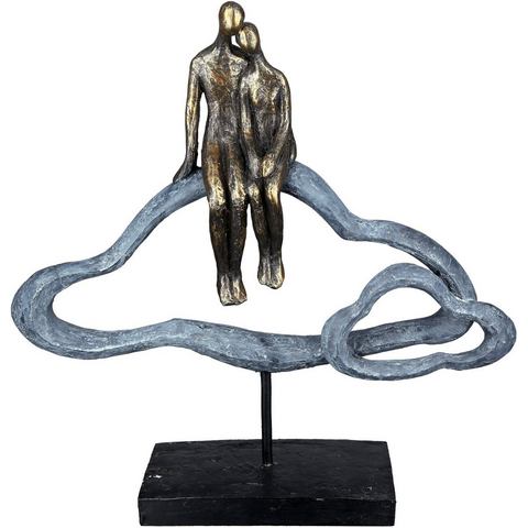 Casablanca by Gilde Decoratief figuur Skulptur Lovecloud, bronzefarben-grau (1 stuk)