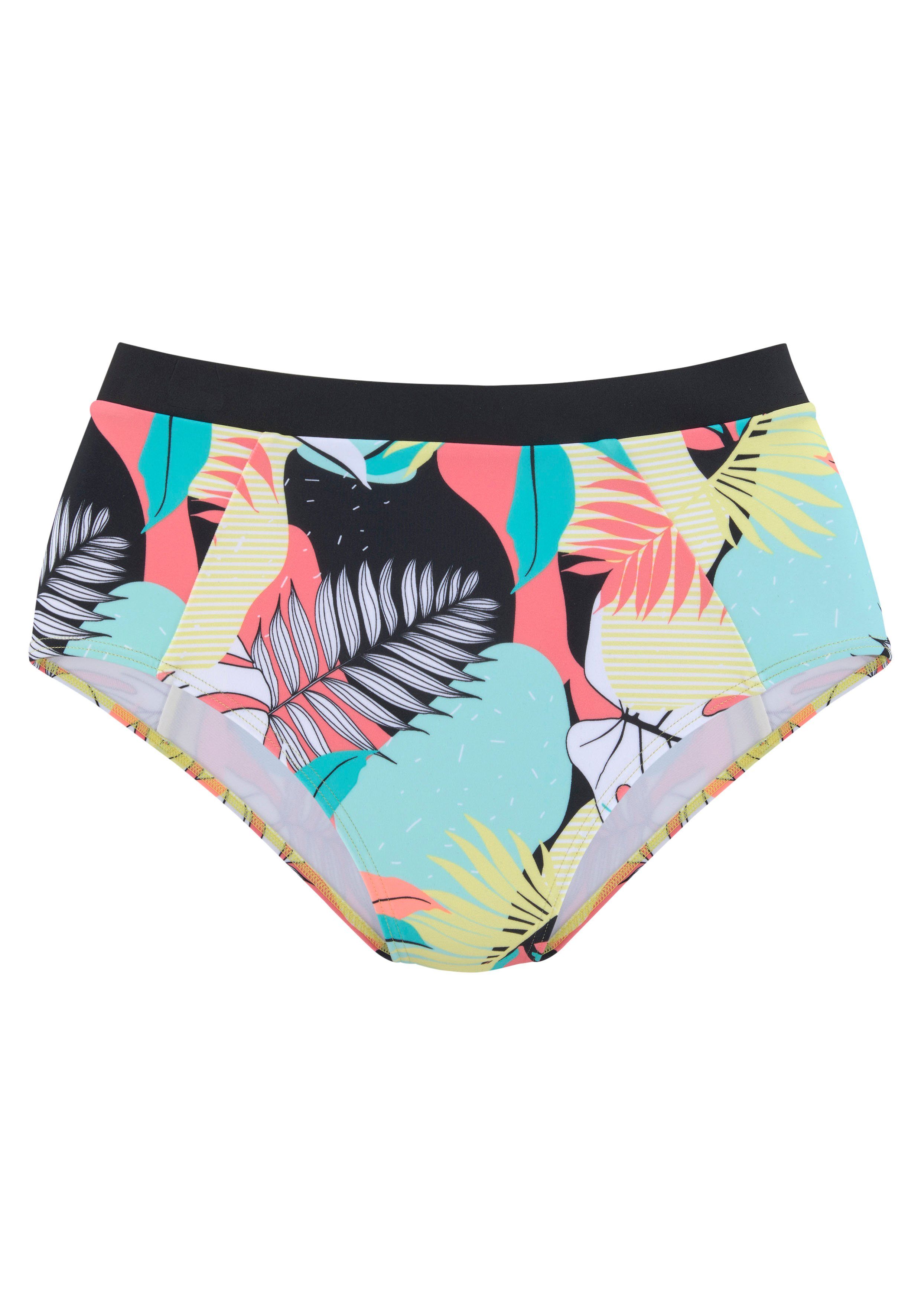 active by Lascana Highwaist-bikinibroekje Layne met contrastkleurige band