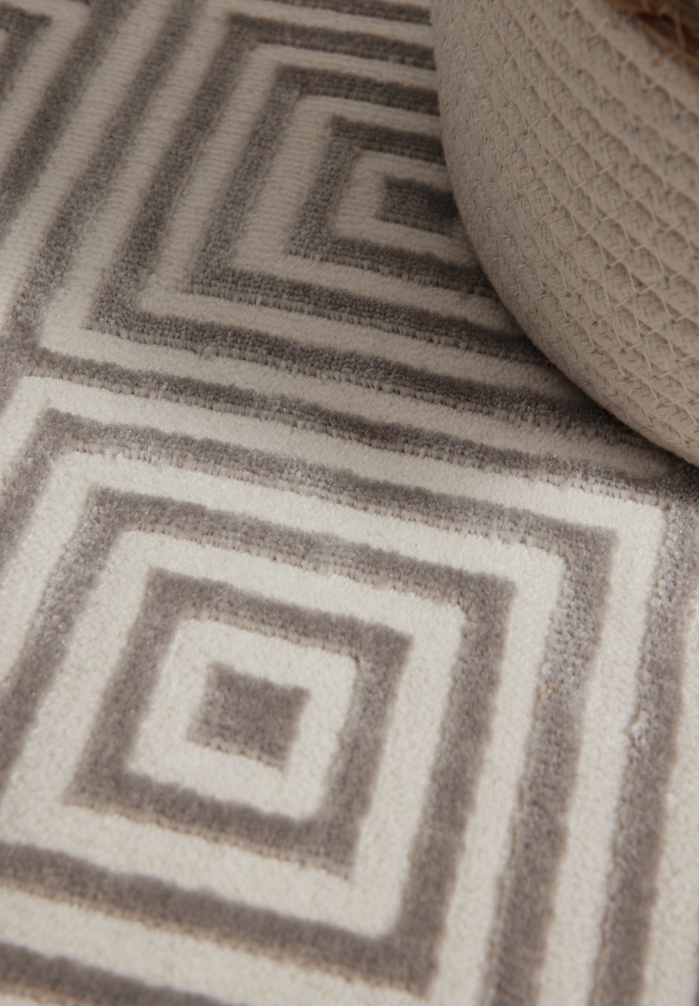 ELLE DECORATION Design-vloerkleed Tourmaline Woonkamer, slaapkamer, loper, hoog-laag effect, gang, glans
