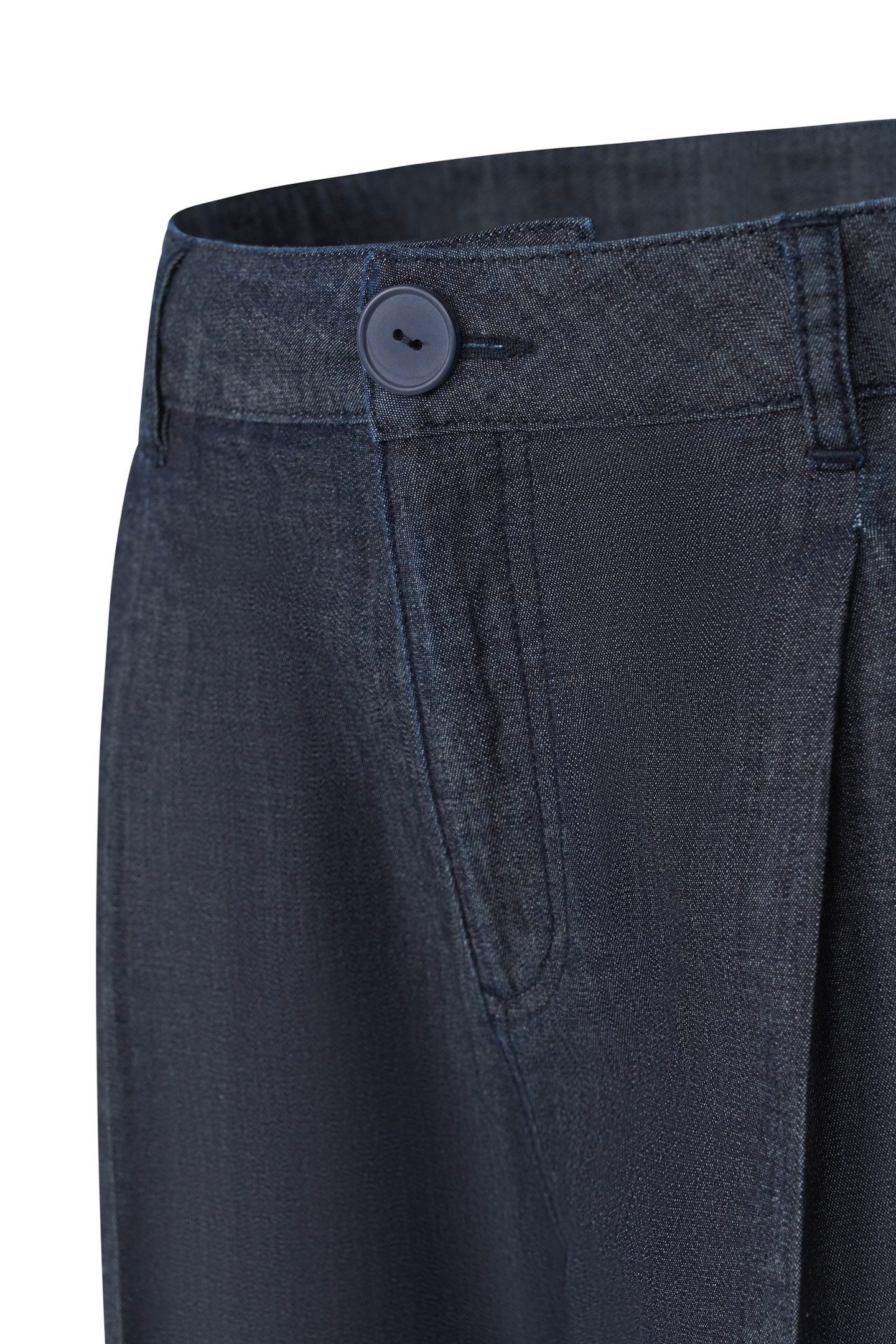Bugatti Chino met tailleplooi en rechte pijp