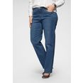 arizona straight jeans curve-collection met comfortabele elastische band blauw