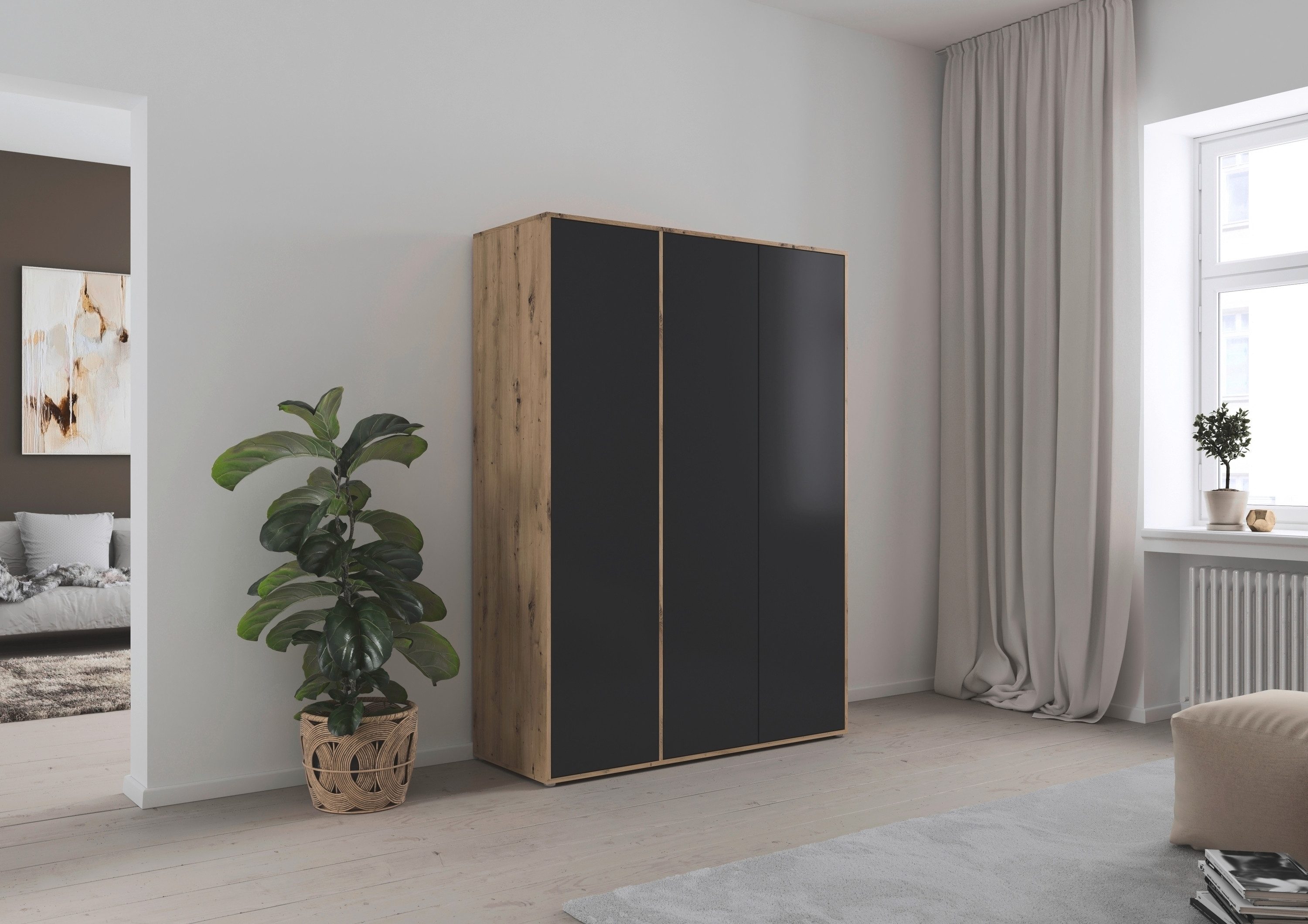 rauch Draaideurkast Kledingkast Kast Garderobe Wasmand NABILA veel Opbergruimte in 2 breedtes met push-to-open functie bestseller made in germany