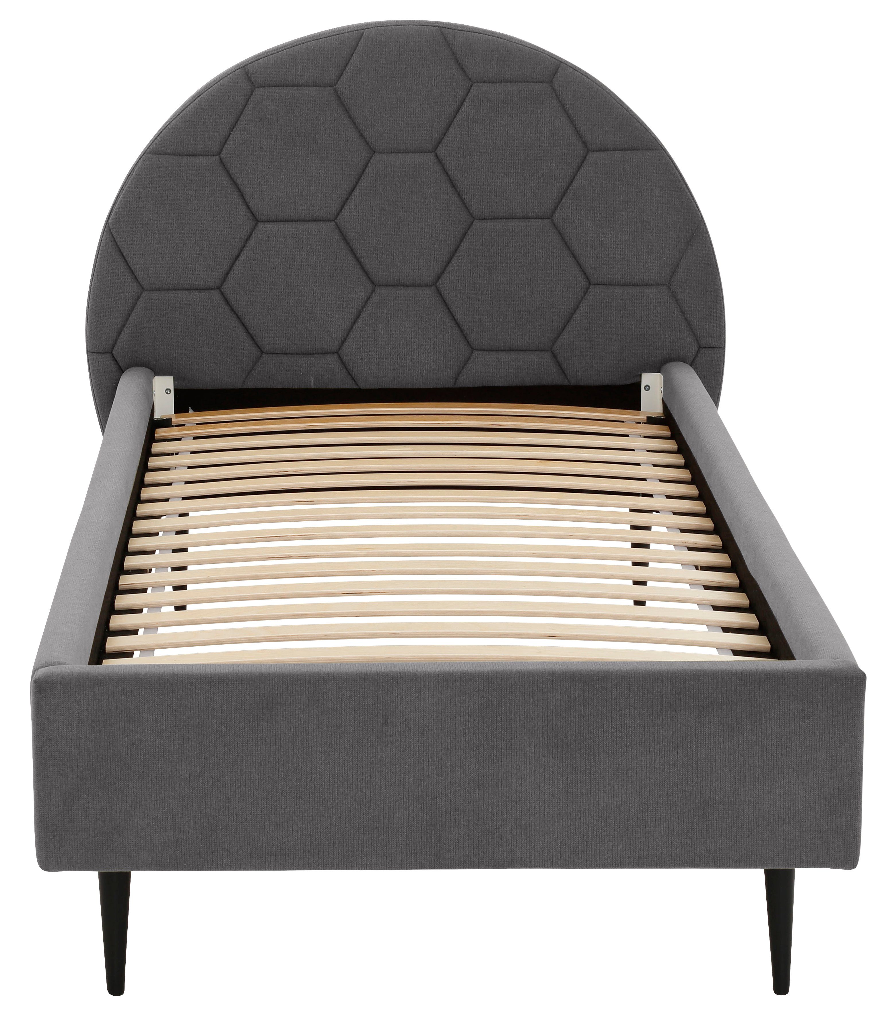Lüttenhütt Gestoffeerd bed Gebko prettig bekleed hoofdbord met decoratief honingraatmotief