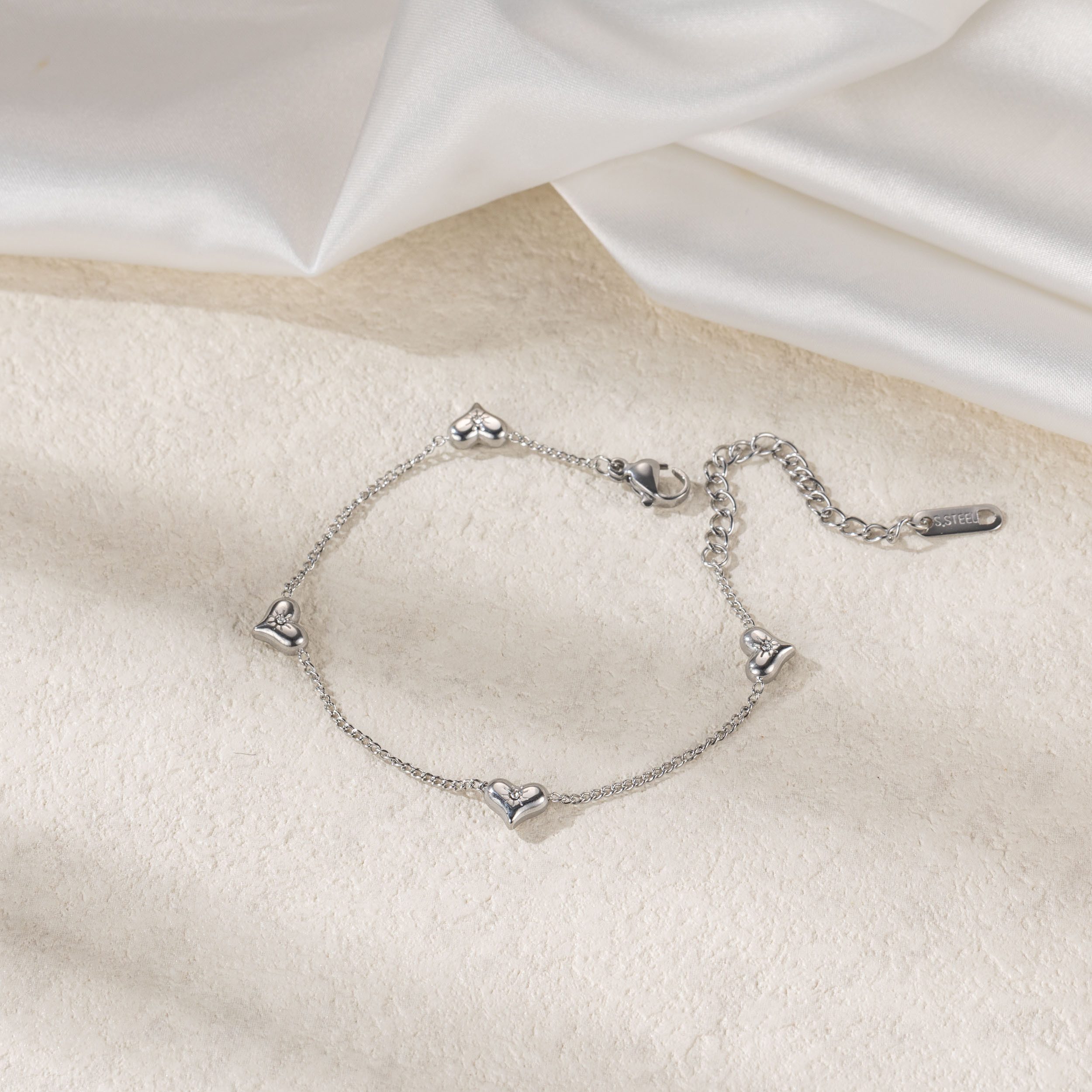Firetti Armband Sieraden cadeau roestvrijstalen armbanden ankerkettengliederung harten