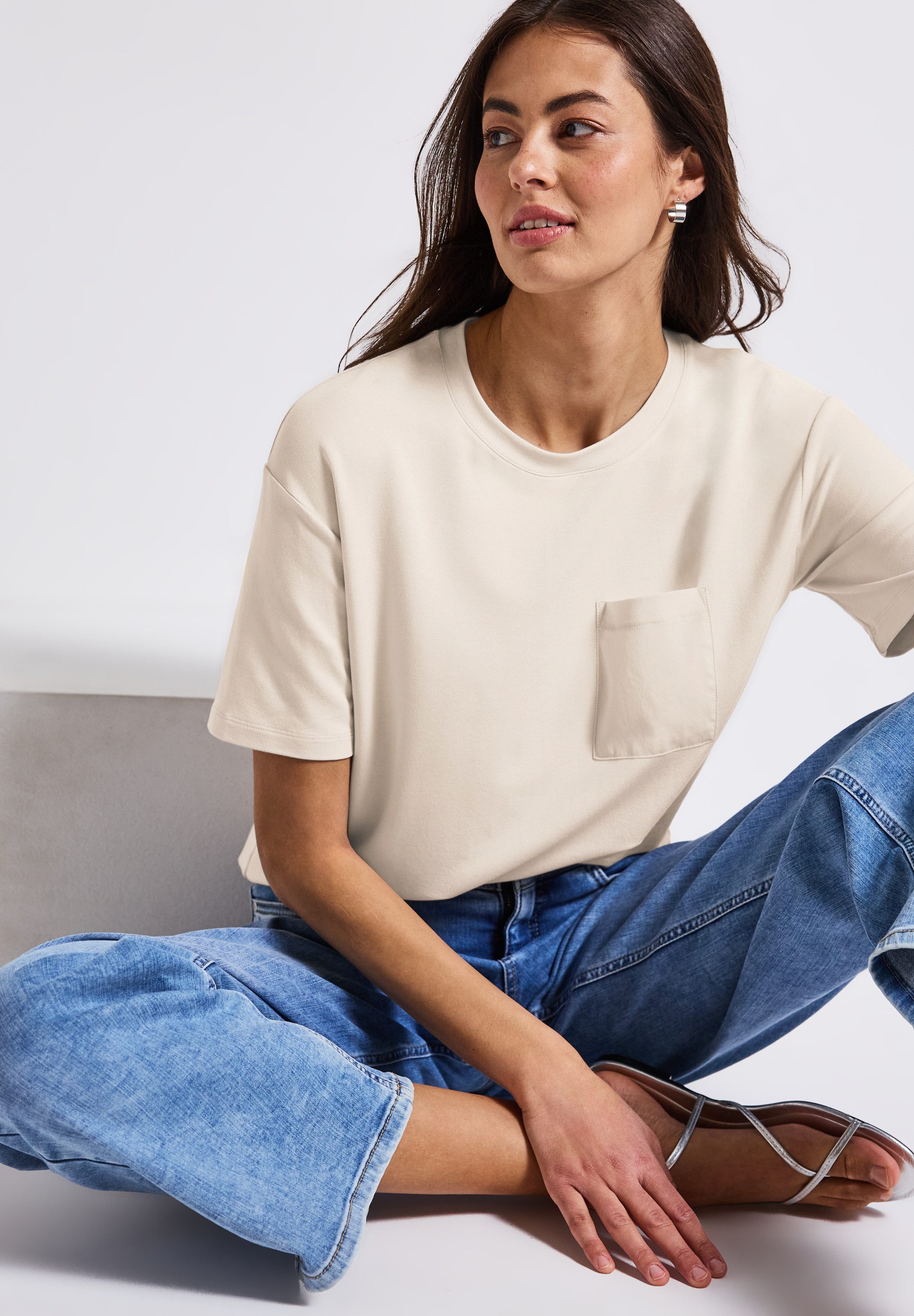 STREET ONE T-shirt met borstzak