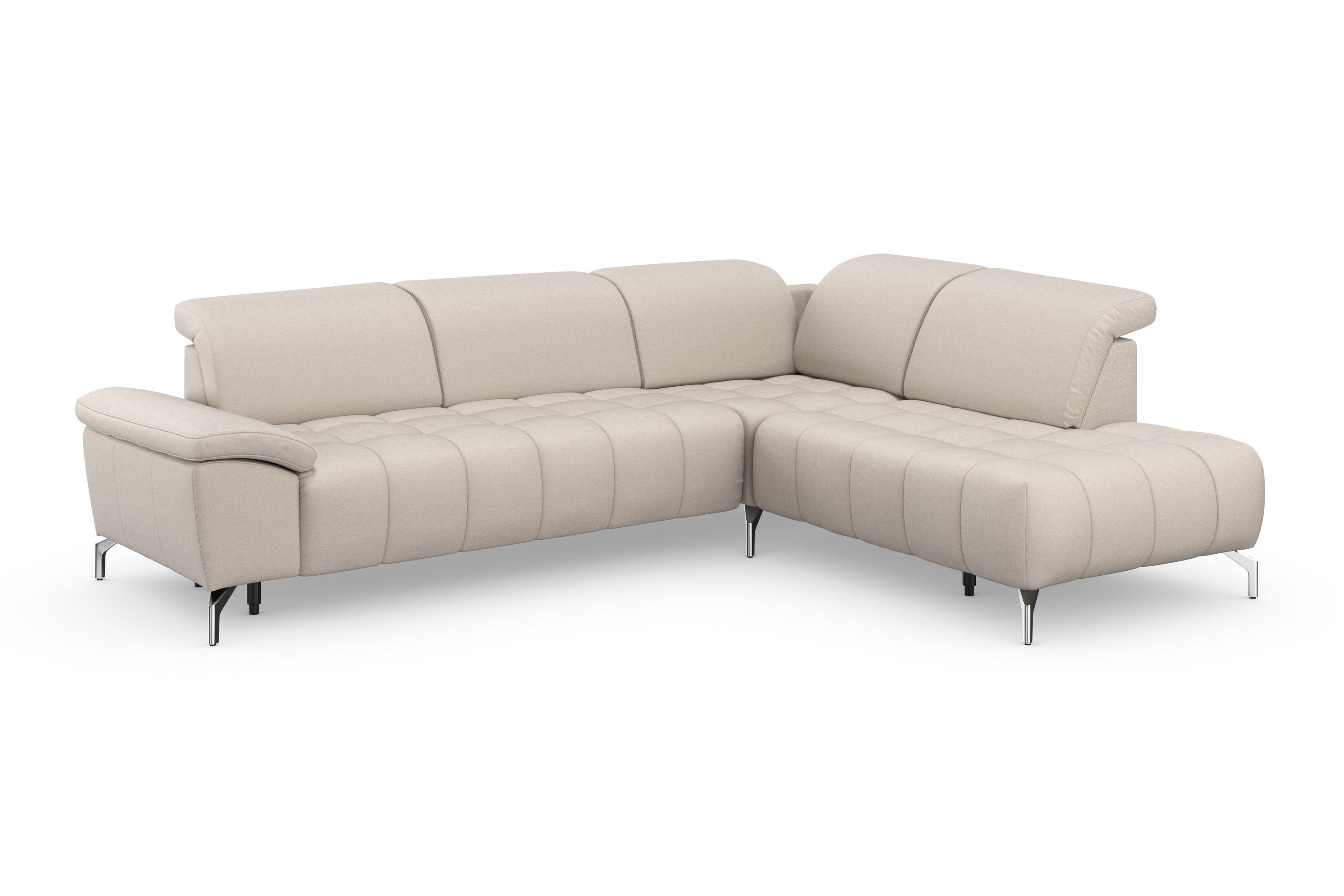 sit&more Hoekbank Cool L-vorm naar keuze met verstelbare hoofdsteun en uittrekzitting, motorisch