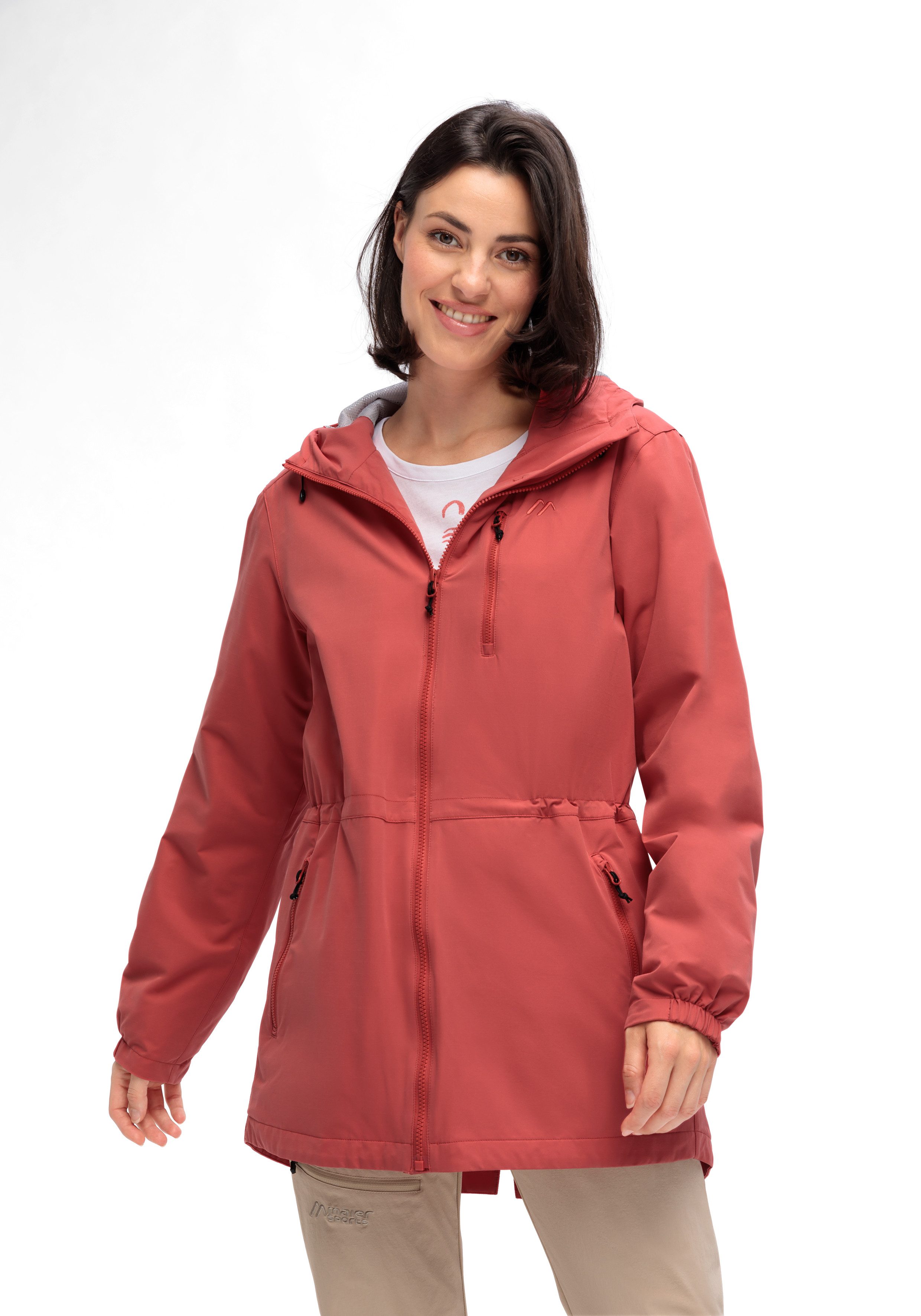 Maier Sports Parka ArorA Loop W Dames jacke waterdicht, outdoorjacke, 3 buitenzakken + binnenzak
