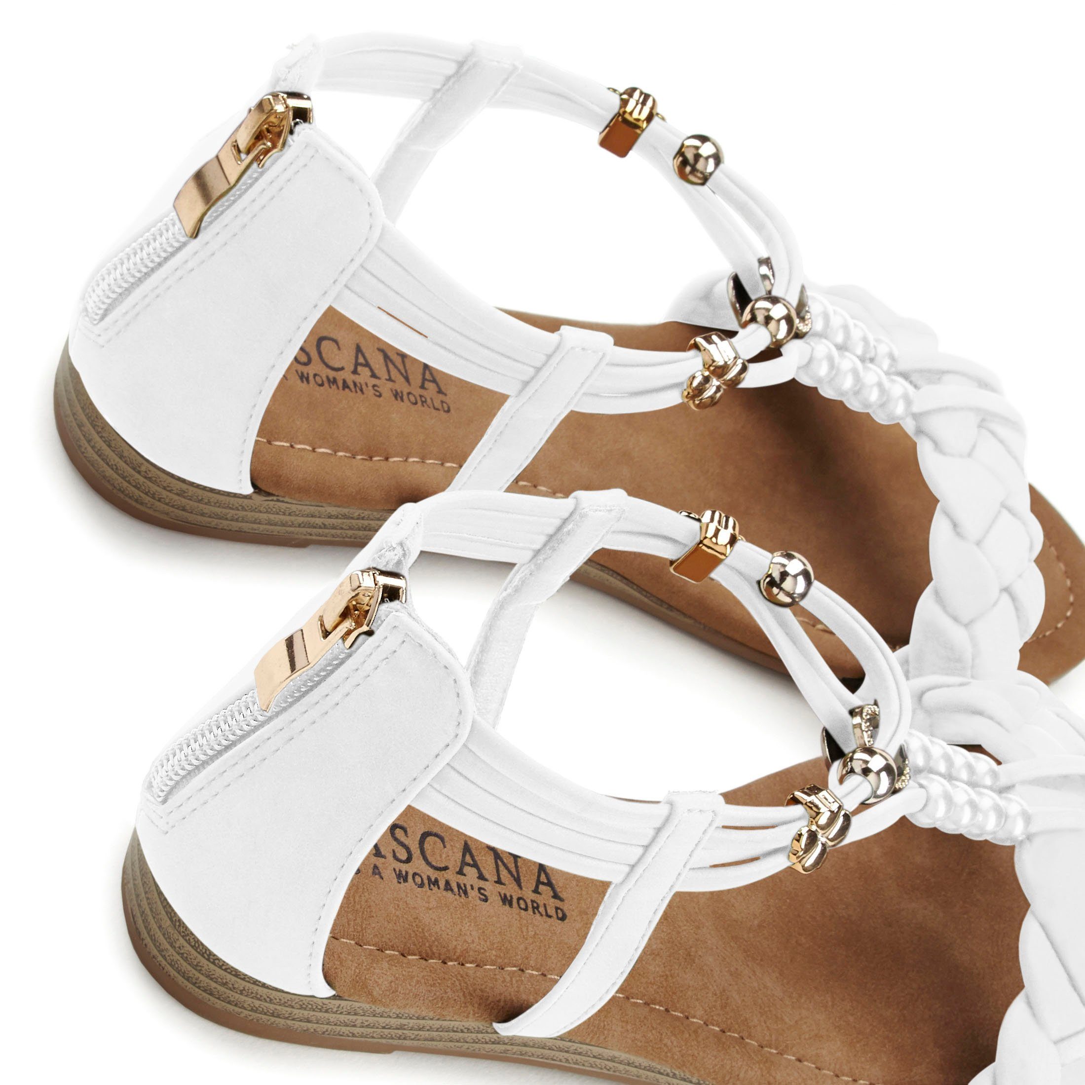 Lascana Sandalen Zomerschoen Sandalette, zomerschoen met verfijnde band VEGAN