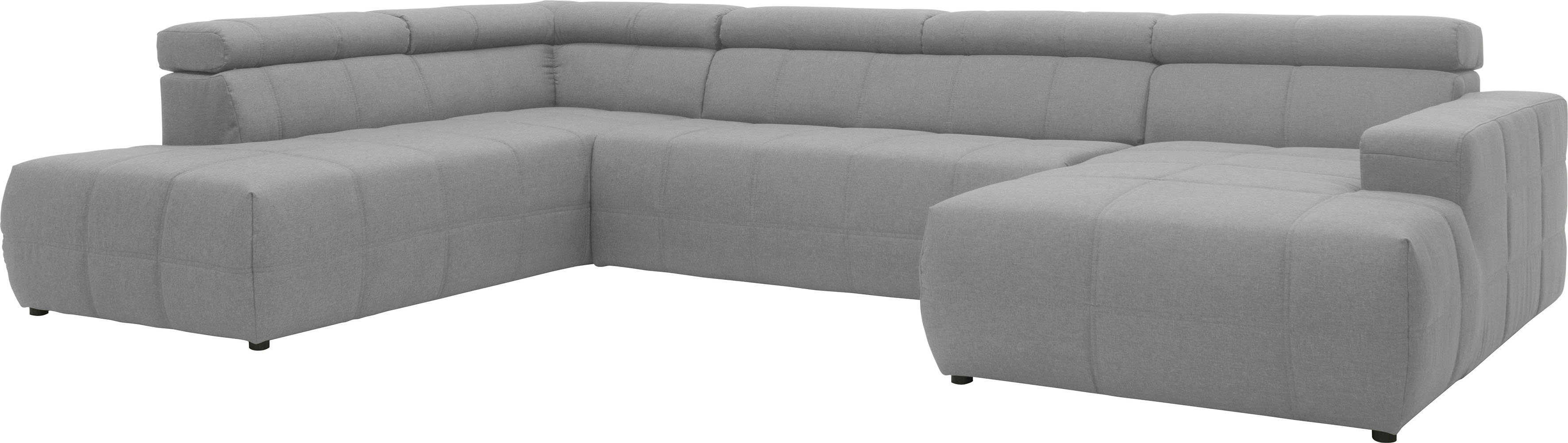 DOMO collection Zithoek Brandon, whlw. mit Sitztiefenverstellung, inkl. Nierenkissen met hoofdsteunverstelling, optionele zitdiepteverstelling, u-vorm