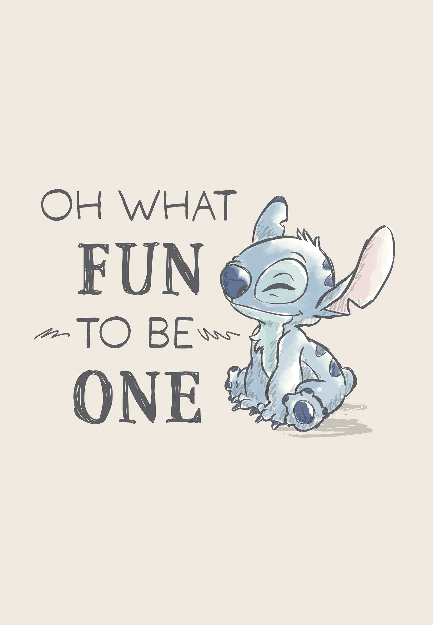 Komar Artprint op linnen Disney Lilo and Stitch Oh What Fun 400 x 260 cm (breedte x hoogte) - behang, vlies, woonkamer, slaapkamer (1 stuk)