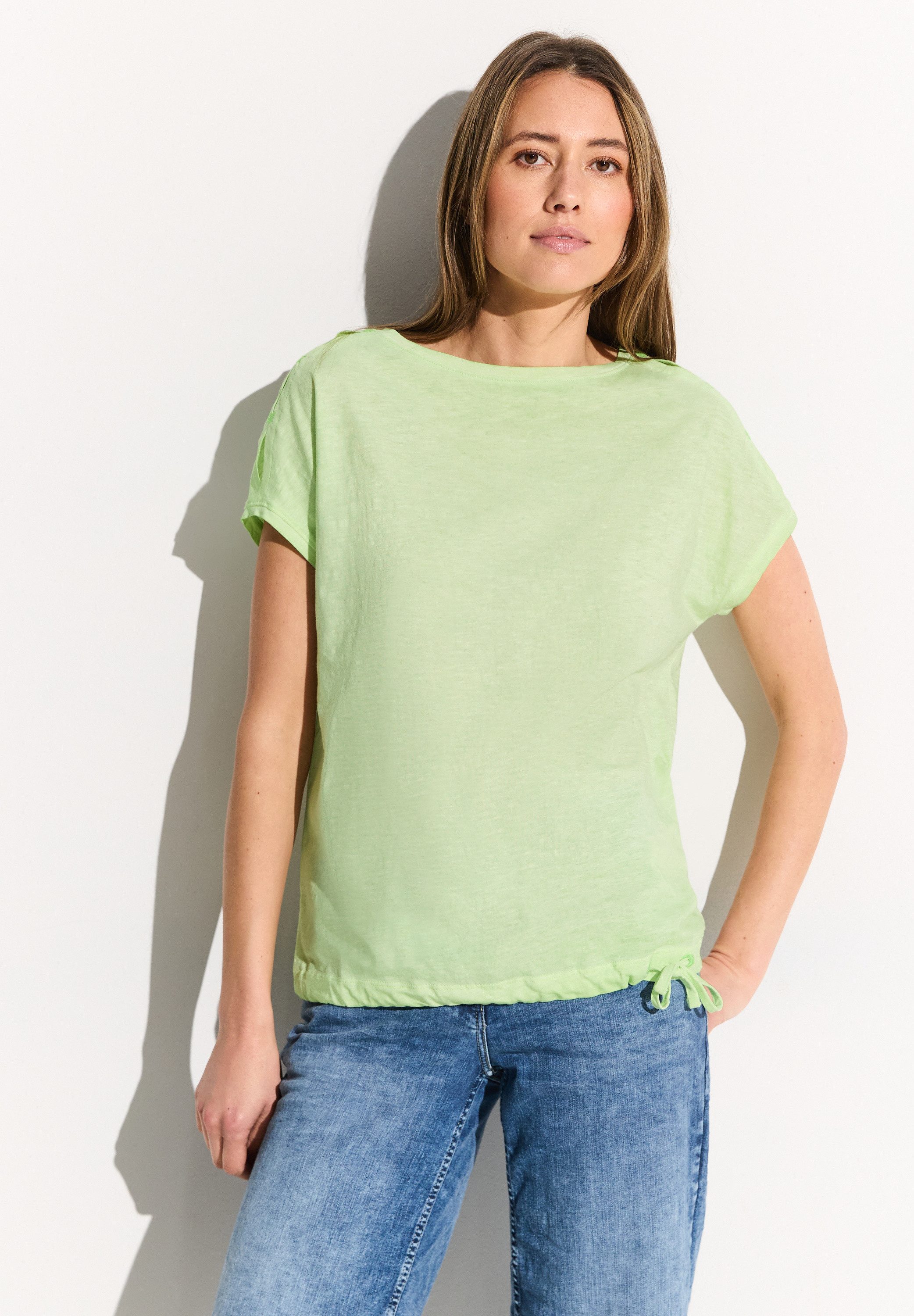 Cecil T-shirt met knoopdetail