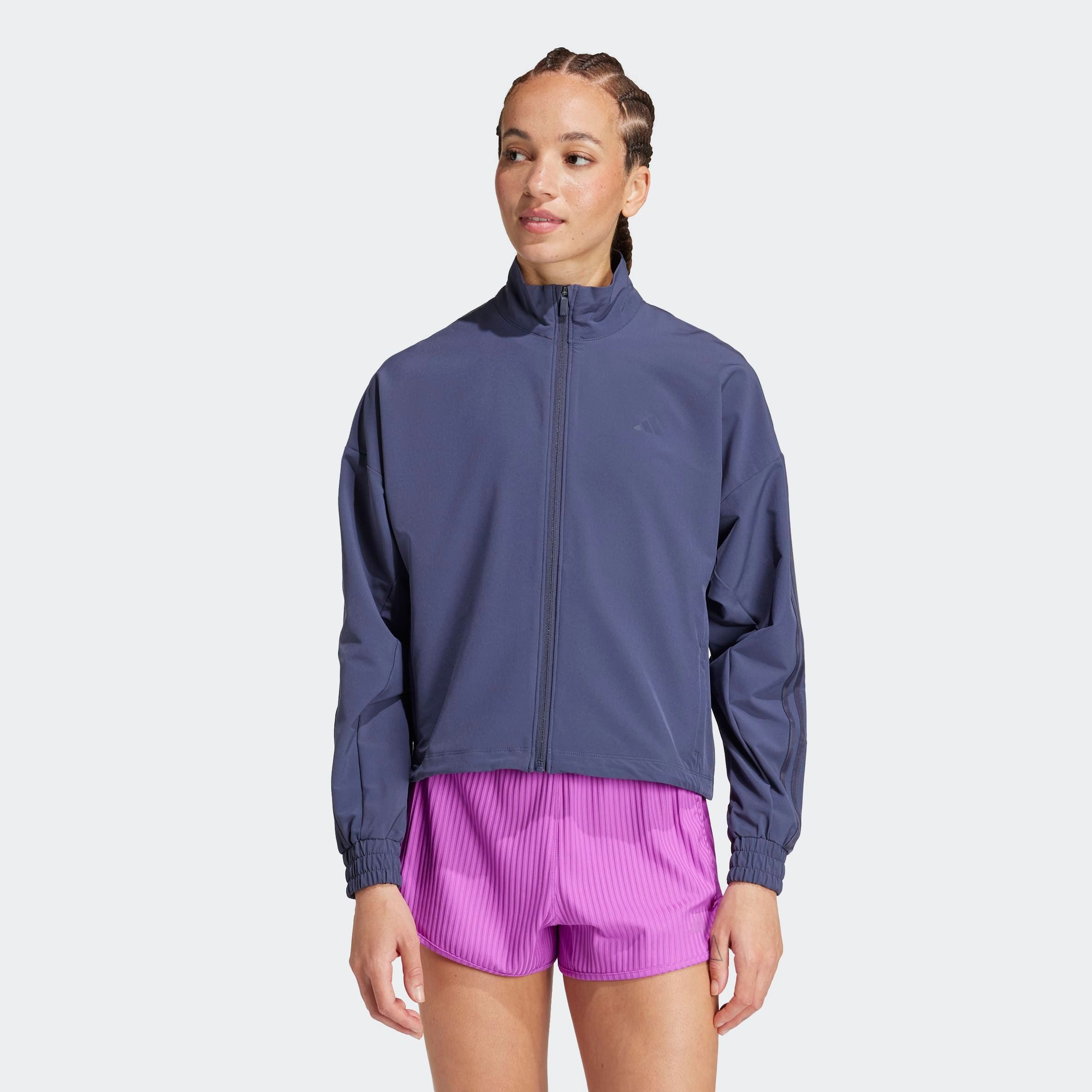 adidas Performance Blouson PACER W JACKET lichte trainingsjack (1 stuk) dames blousons maat L blauw
