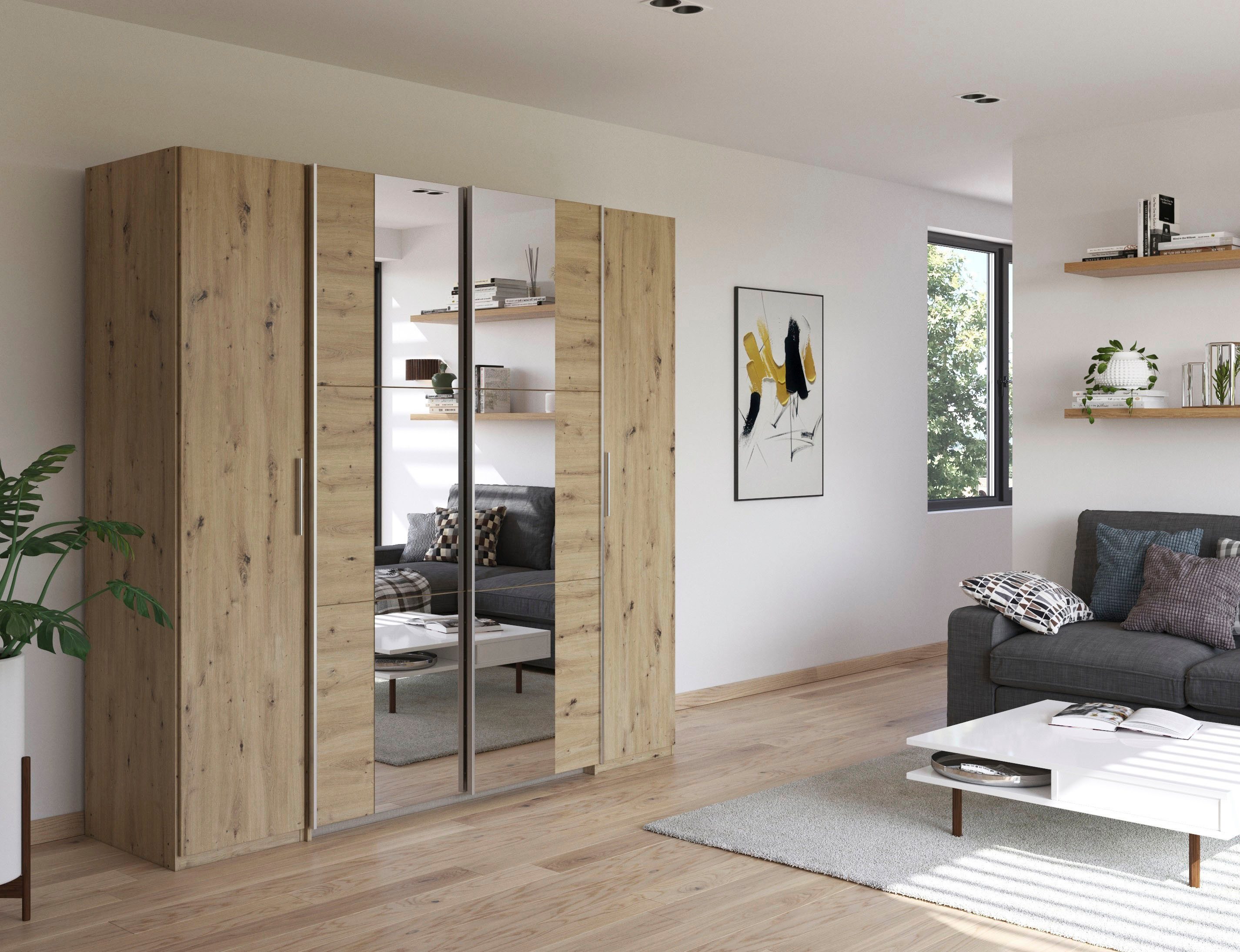 rauch Zweefdeurkast Kledingkast draaideurkast kast garderobe KRONACH TOPSELLER met draaideuren en schuifdeuren en spiegels, veel planken made in germany
