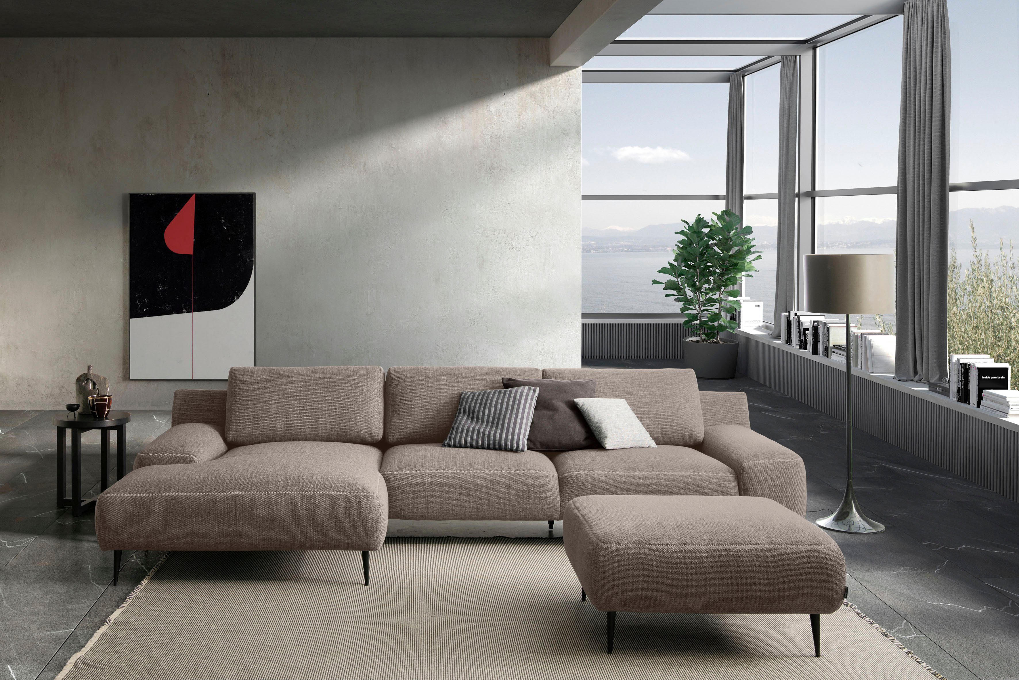 designwerk Hoekbank Forma, tijdloze designbank met actuele poot, L-vorm