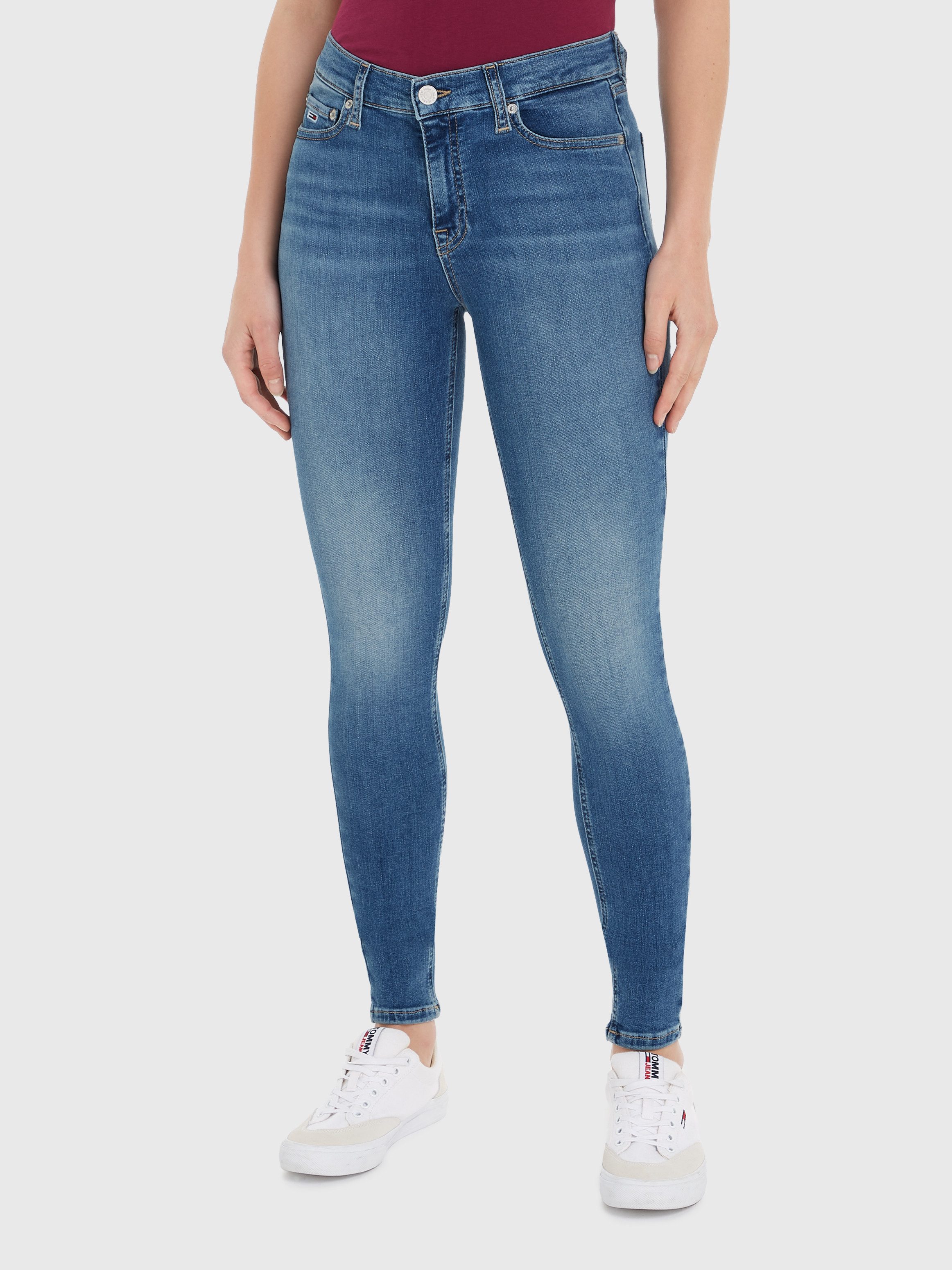 TOMMY JEANS Skinny fit jeans Nora Mid Rise Skinny Fit dames skinny jeans maat 31 blauw