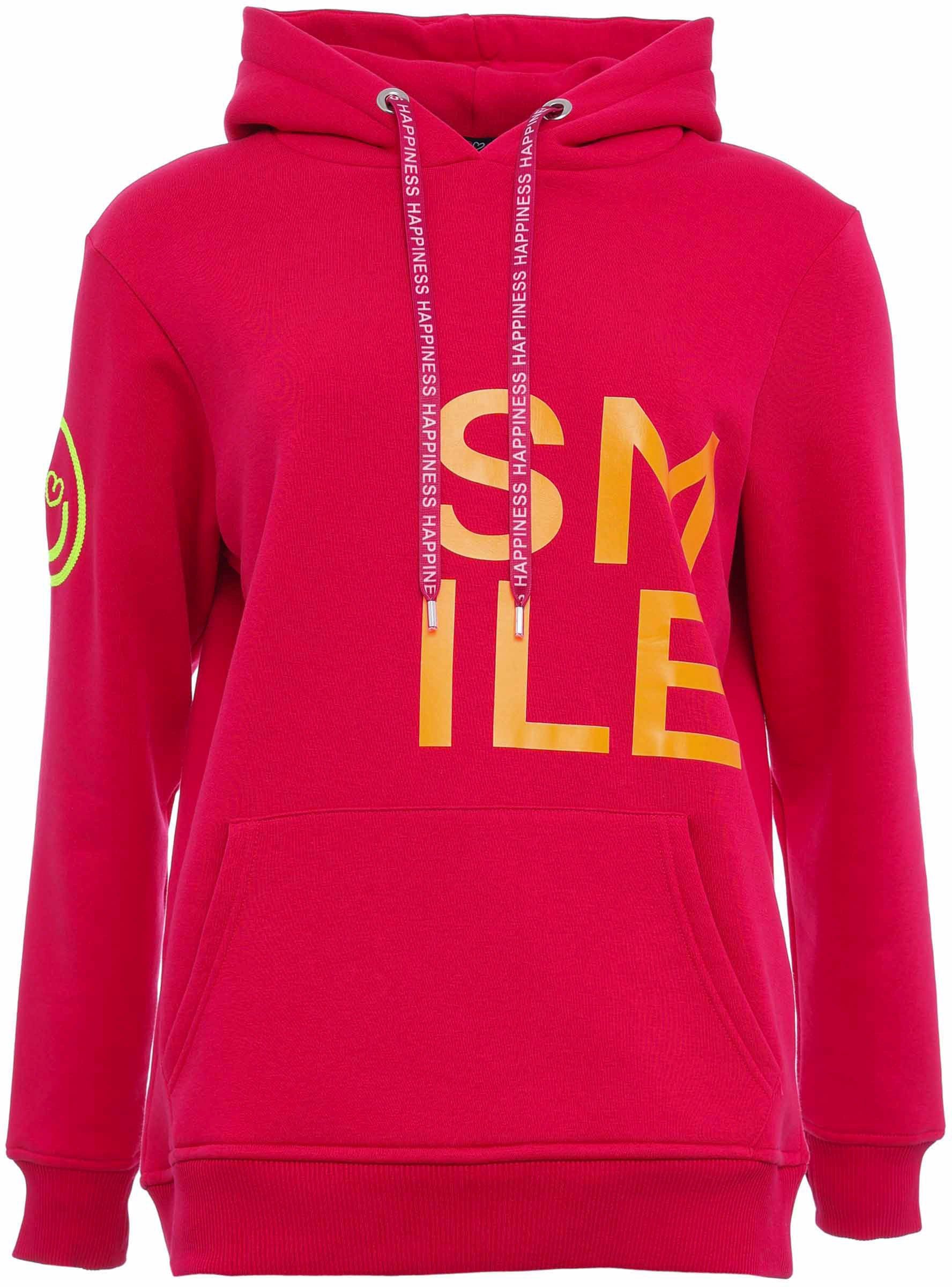 Zwillingsherz Hoodie Alissa met smile-print