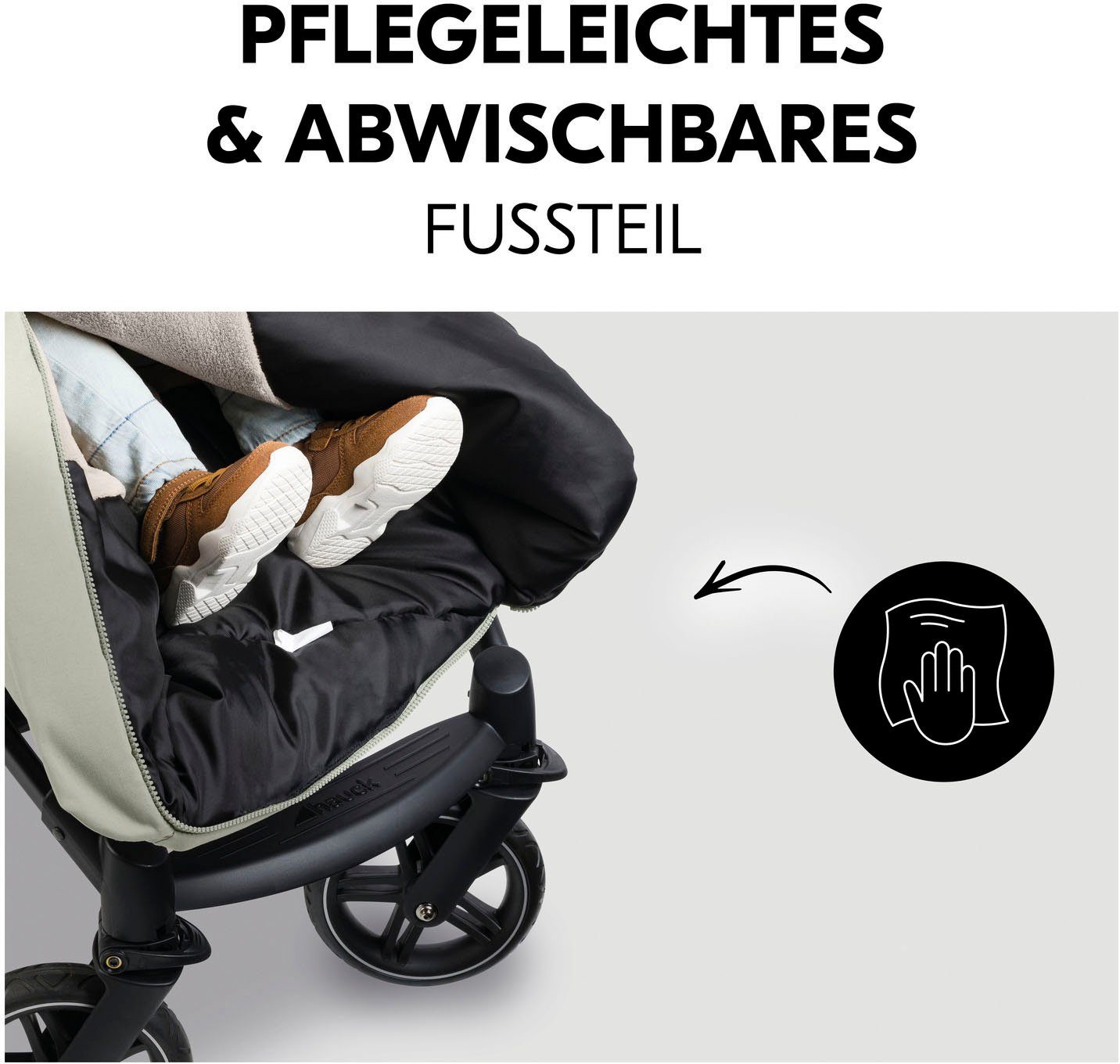 Hauck Voetenzak Kinderwagen voetenzak, Simba olijf