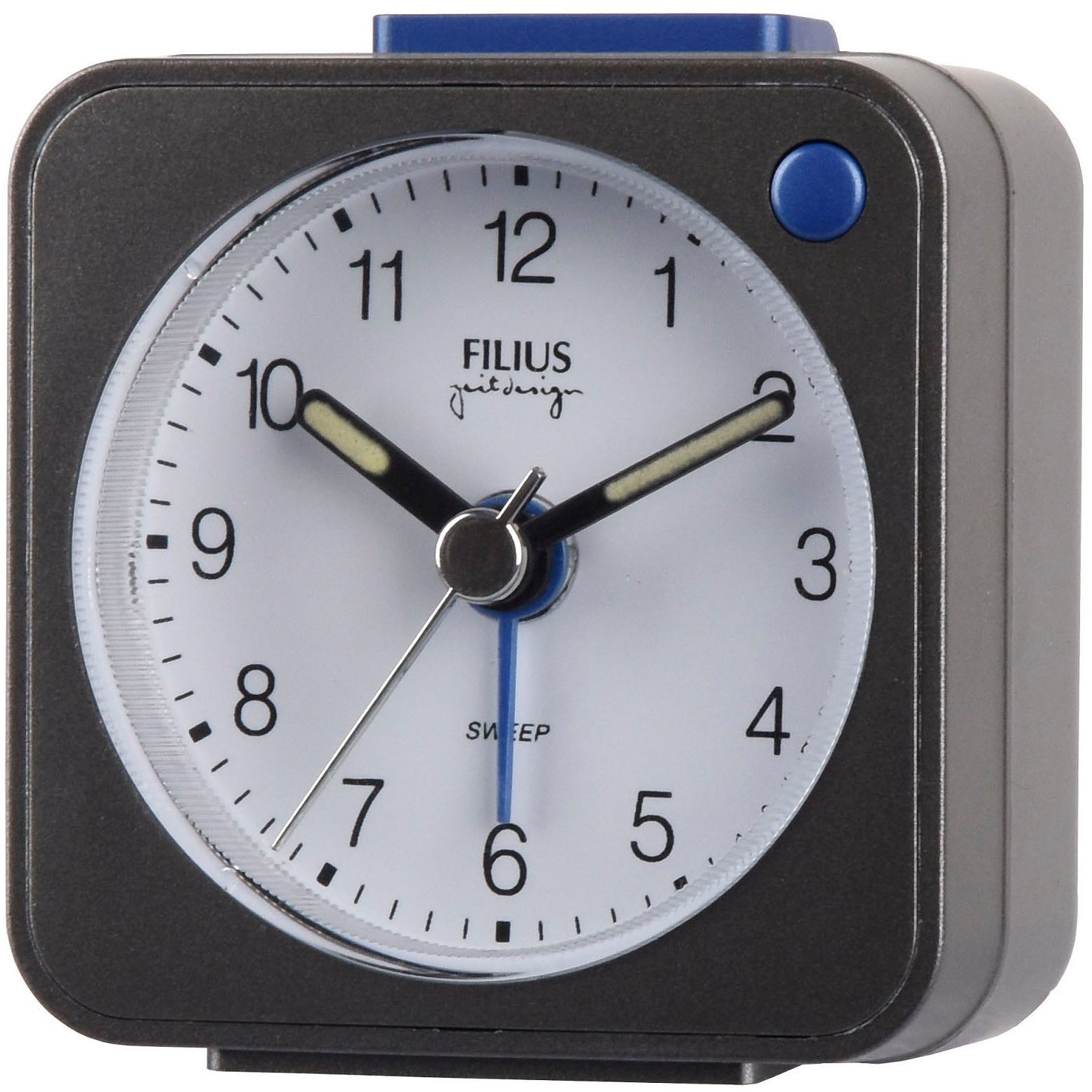 FILIUS zeitdesign Kwarts-wekker schoolspullen grijs