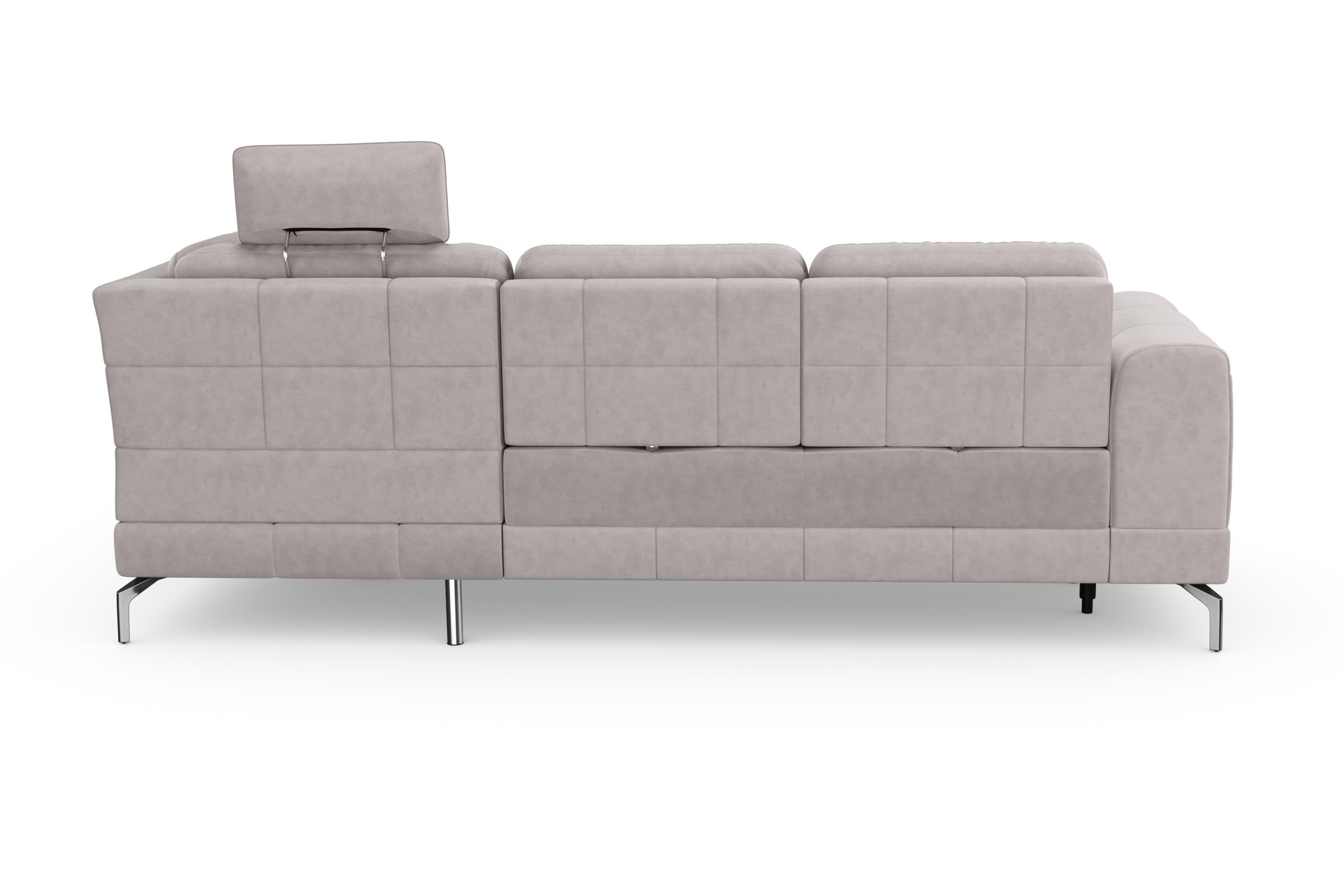 sit&more Hoekbank Bendigo L-vorm inclusief zitdiepteverstelling, bodemvrijheid 15 cm, in 2 pootkleuren