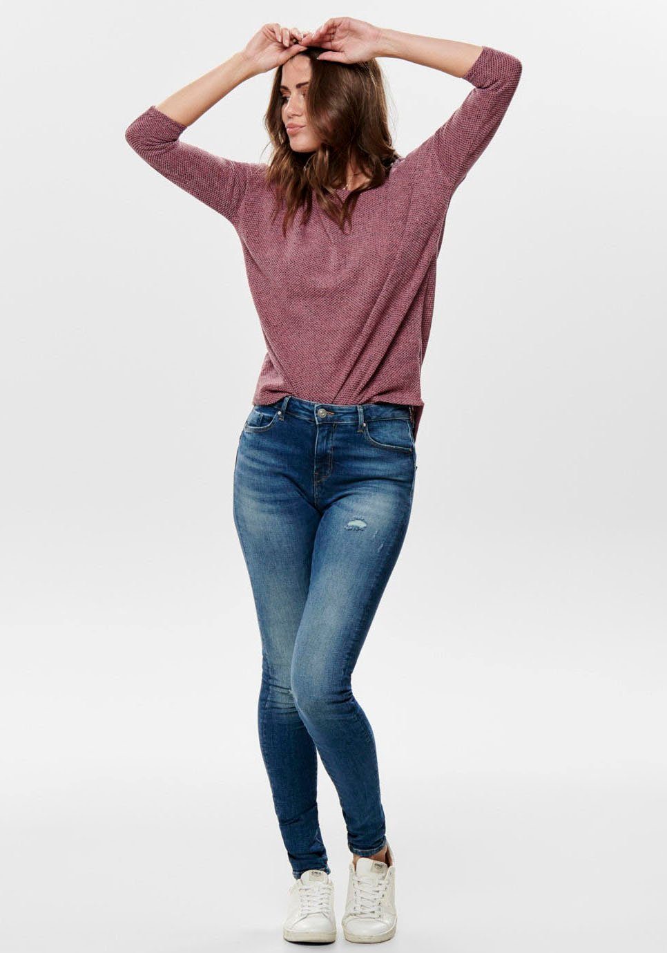 Only Shirt met 3/4-mouwen ONLALBA 3/4 TOP JRS NOOS
