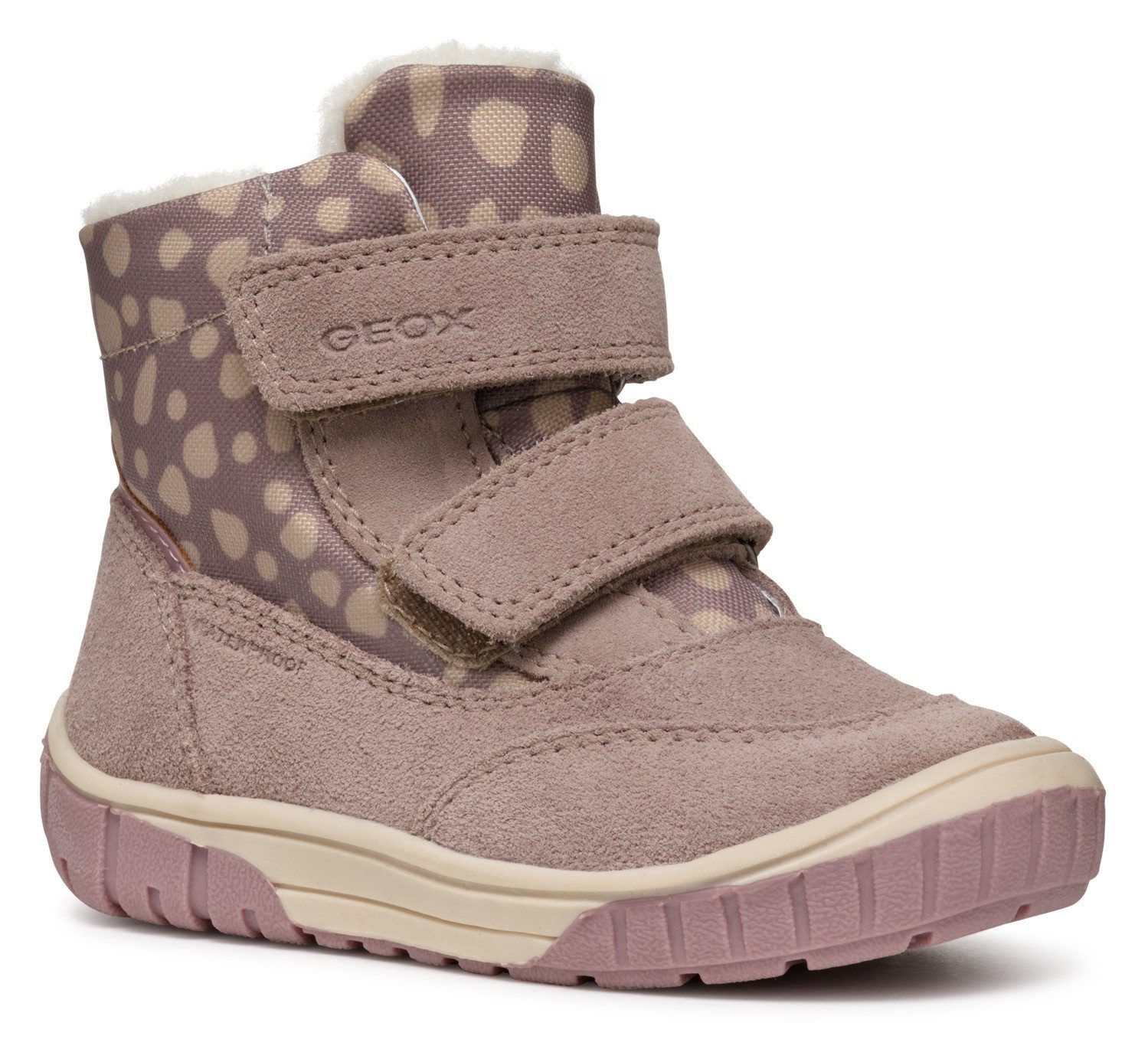 Geox Winterlaarzen B OMAR GIRL WPF Klittenbandlaarzen, babylaarzen winterlaarzen met mooi patroon