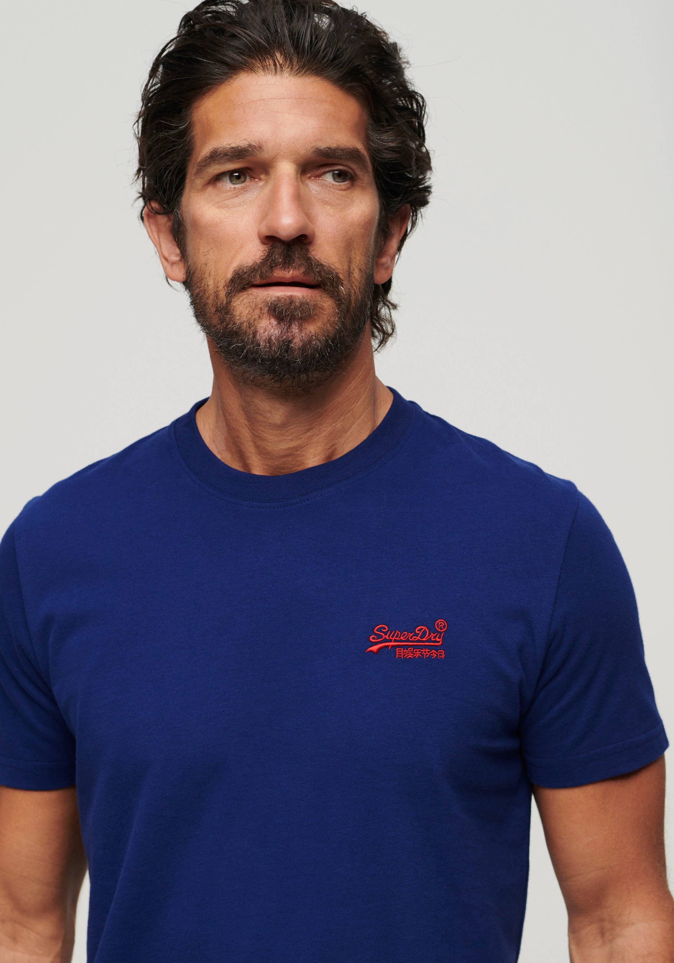 Superdry Shirt met ronde hals ESSENTIAL LOGO EMB TEE