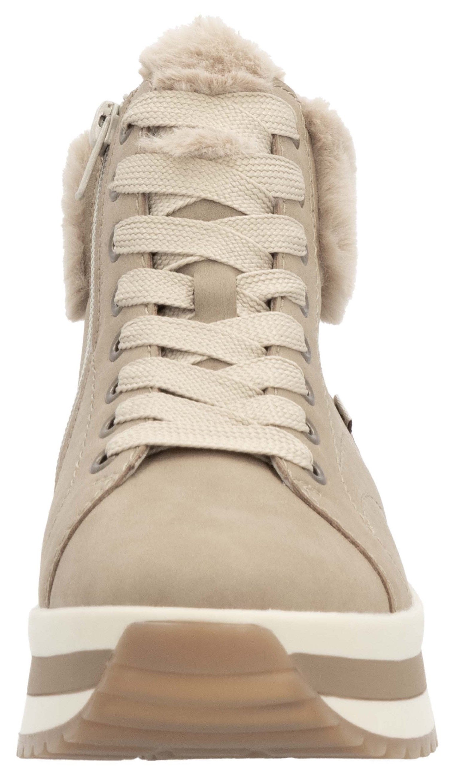 Rieker EVOLUTION Winterlaarzen Wedge sneakers, plateaulaarzen met faux-bont kraag