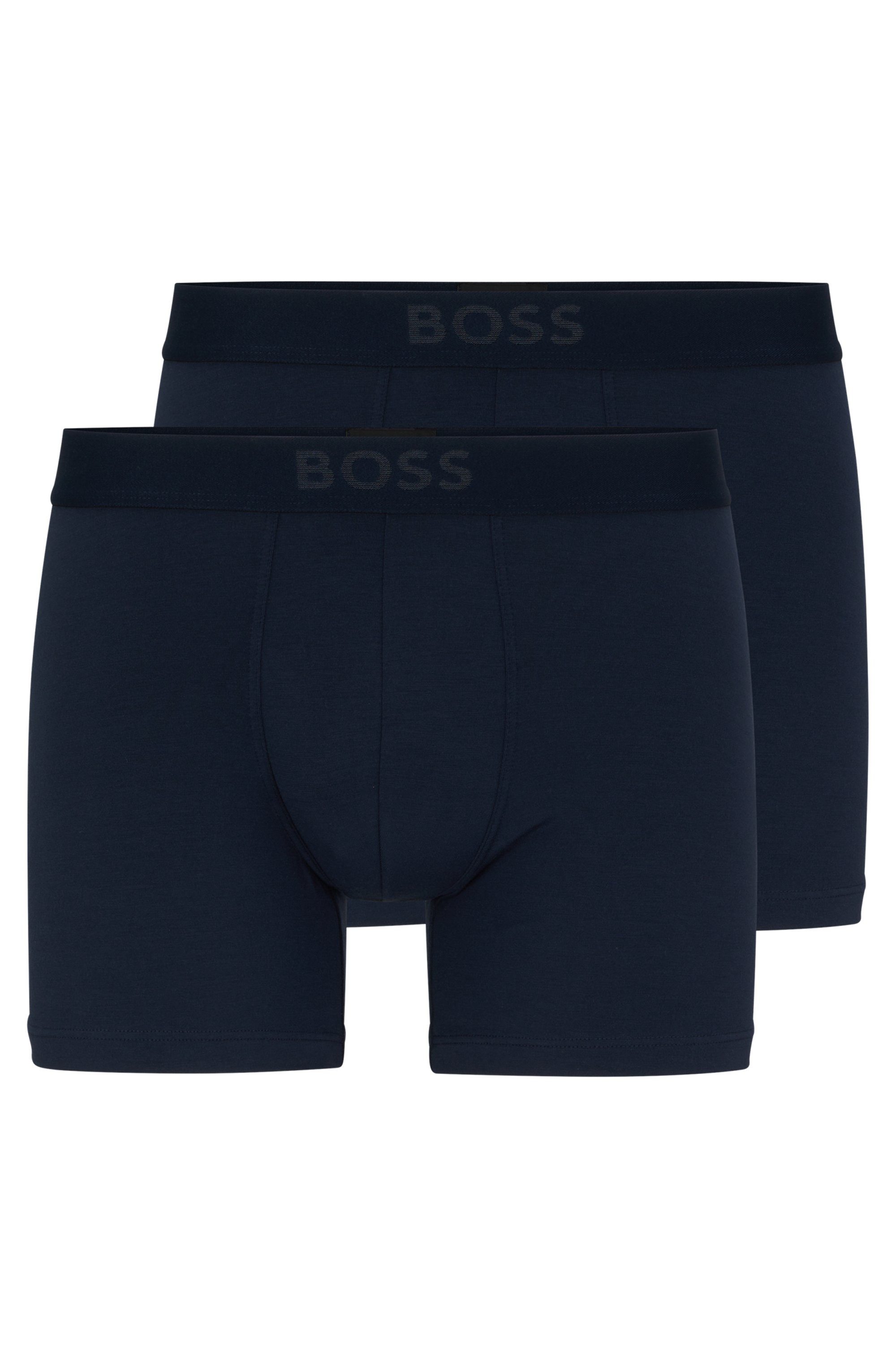 BOSS Boxershort BoxerBr 2P UltraSoft met tonale boss logo-elastisch tailleband (2 stuks, Set van 2)
