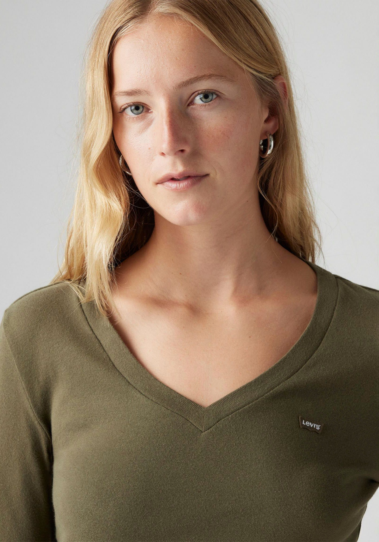 Levi's® Shirt met lange mouwen ESSENTIAL HM LS VNECK