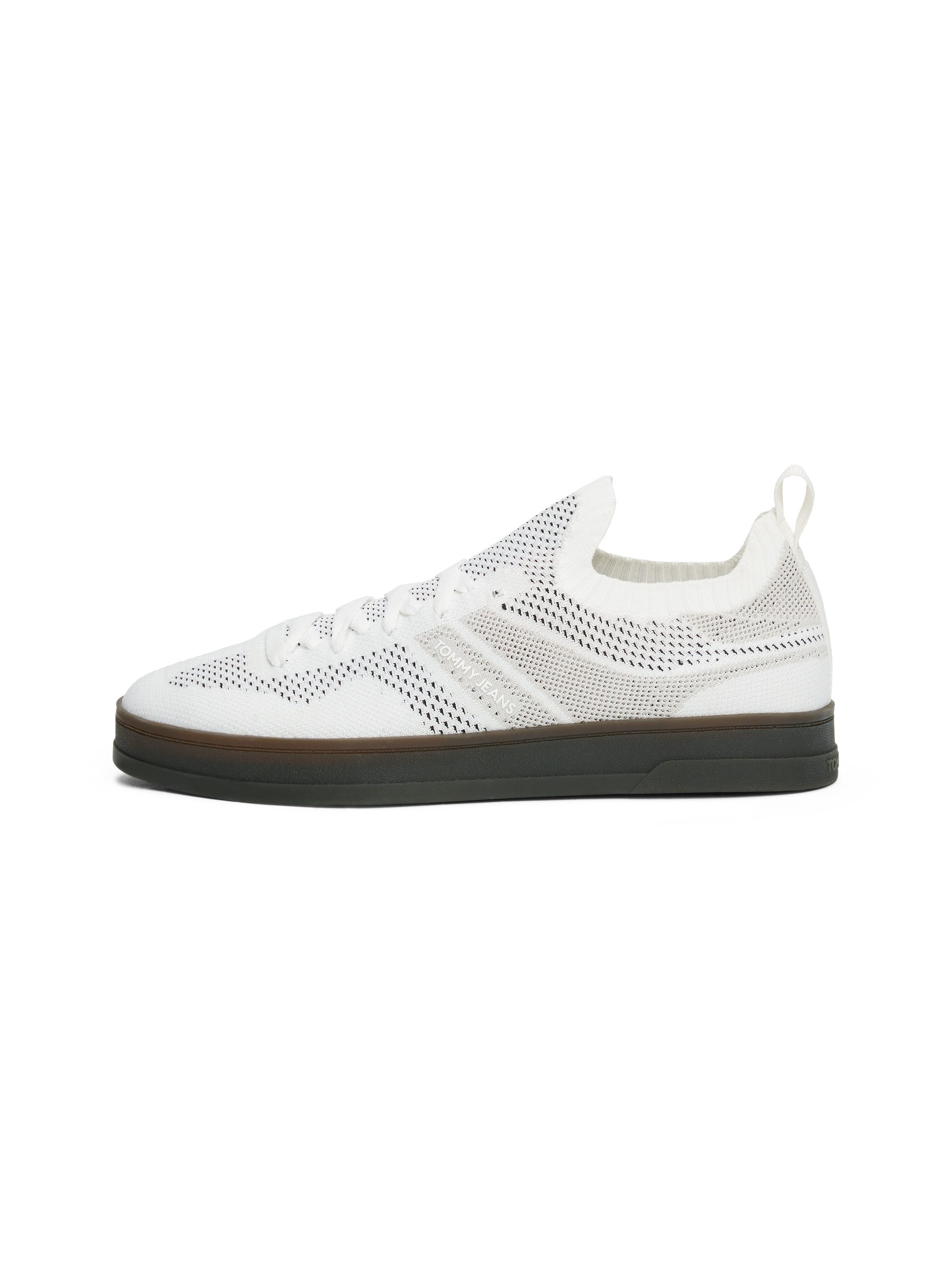 TOMMY JEANS Slip-on sneakers THE GREENWICH KNITTED , vrijetijdsschoen, halfschoen, instapschoen met praktische aantrek lus