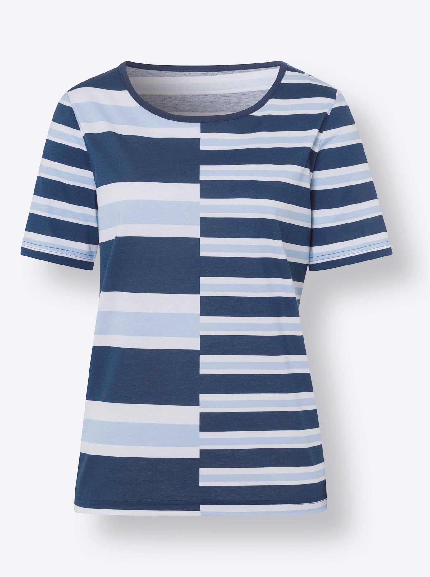 Classic Basics Shirt met ronde hals Gestreept shirt (1-delig)