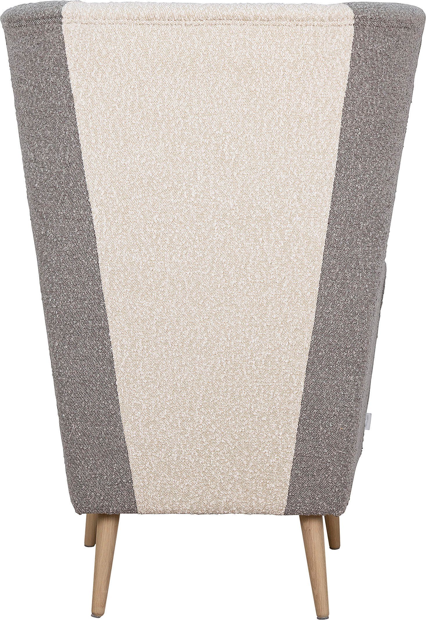 Guido Maria Kretschmer Home&Living Fauteuil Salla bekleding bouclé of fijne structuur, oorschelp fauteuil naar keuze met of zonder hocker, grote fauteuil: afm. bxdxh: 78x94x118cm