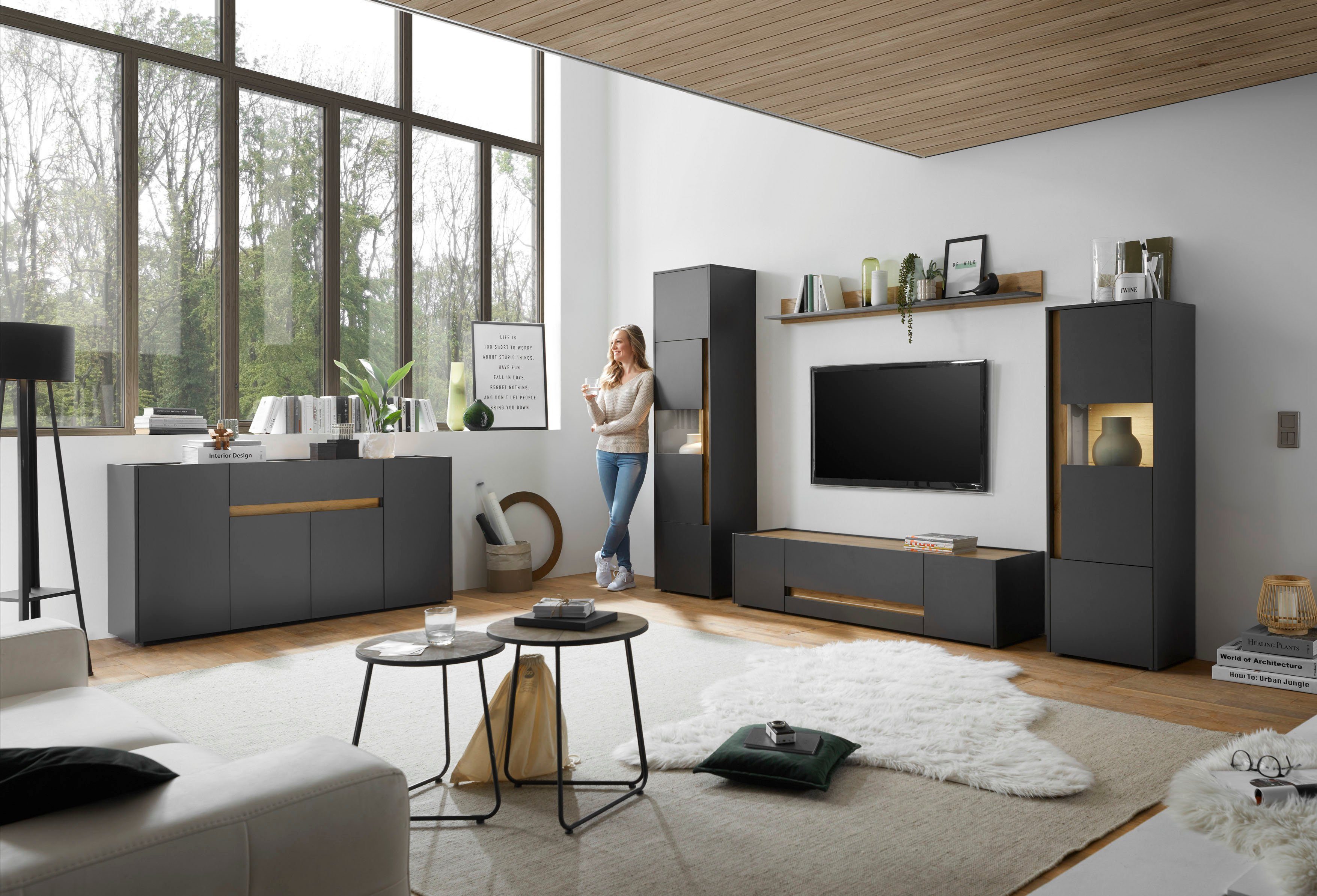 INOSIGN Wandmeubel City/Giron Breedte ca. 310 cm (set, 4-delig)
