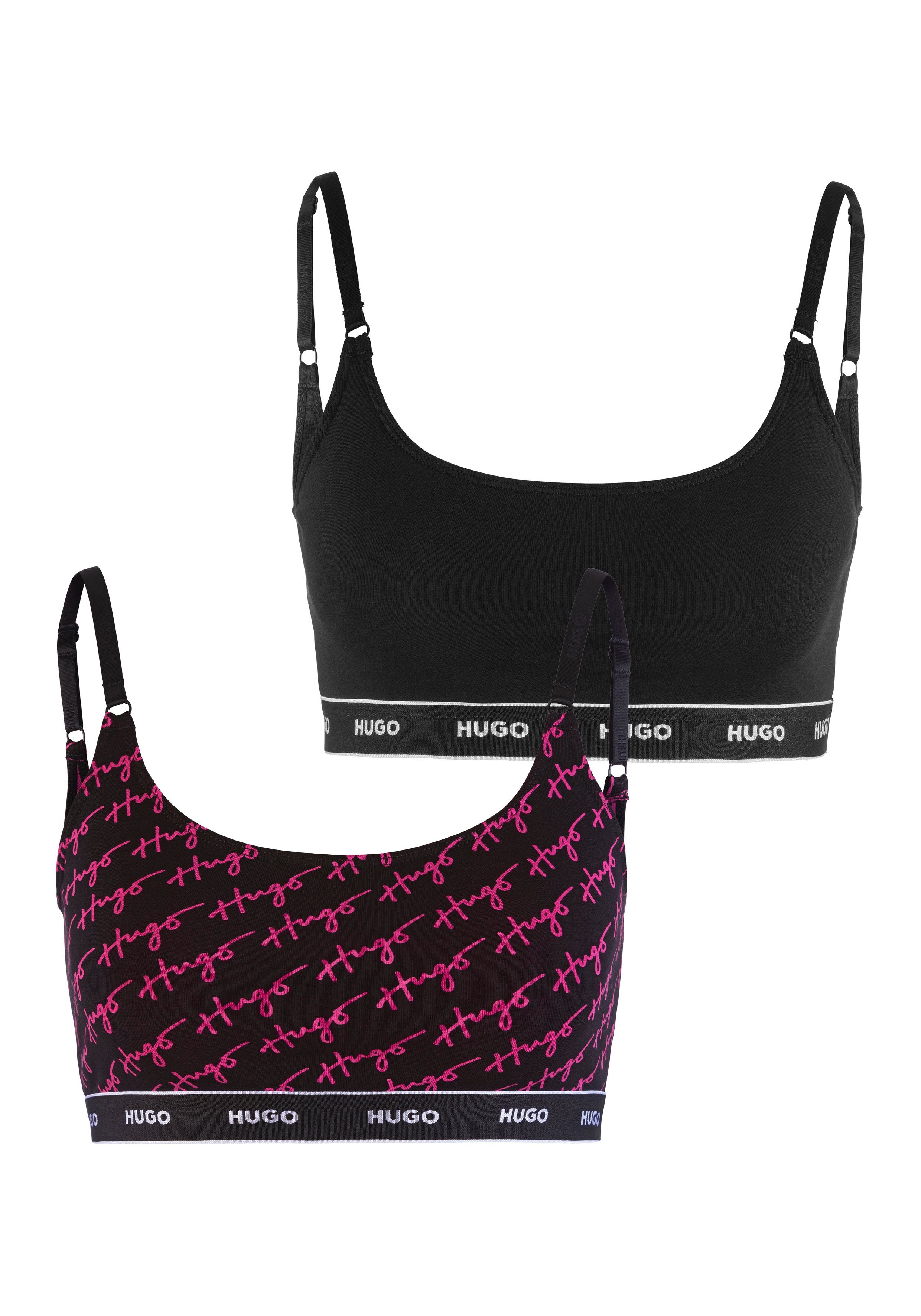 HUGO underwear Bralette-bh TWIN BRALETTE DESIGN met hugo logo aan de tailleband (set, 2-delig)