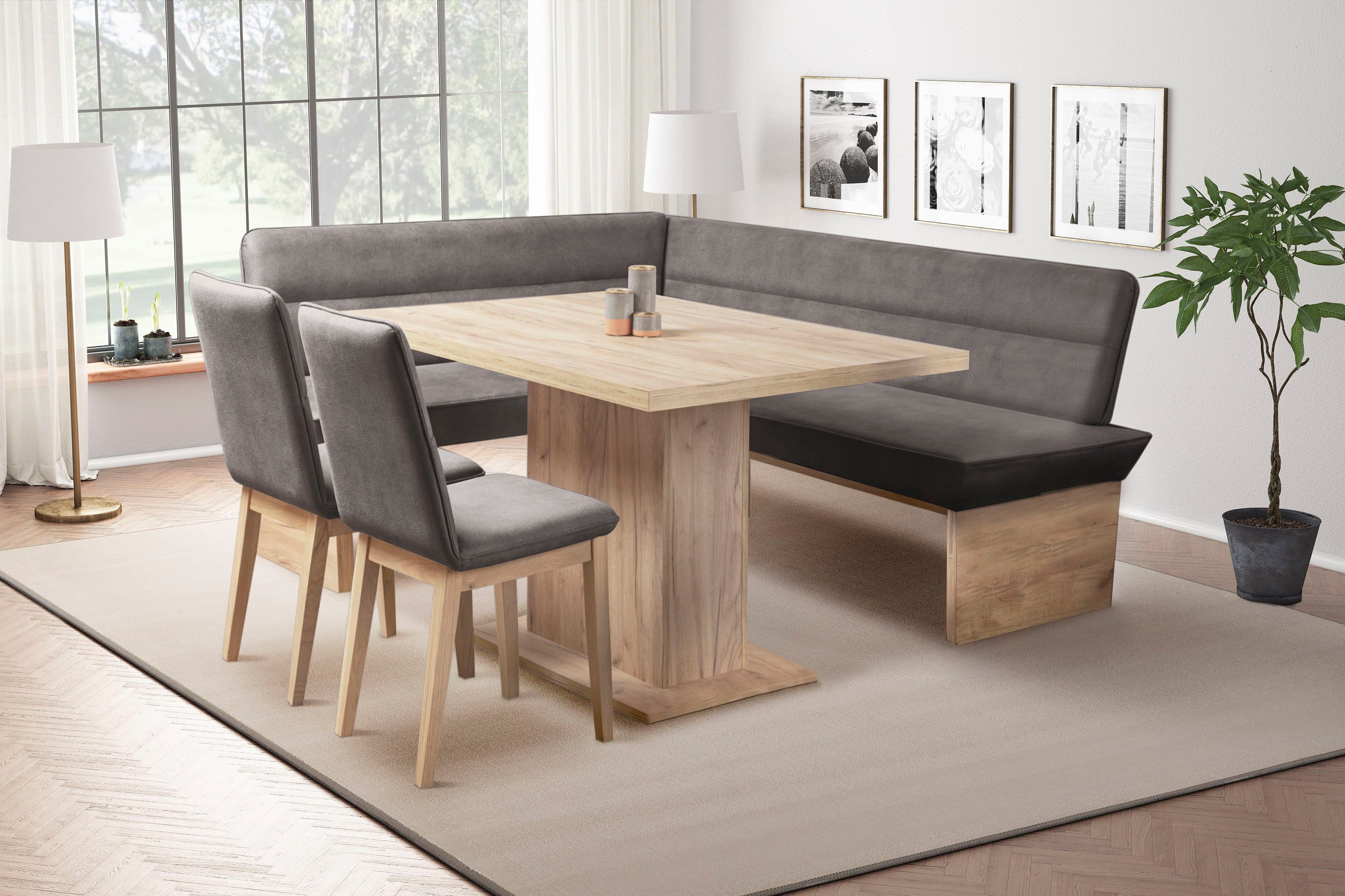 Home affaire Hoekbank Beluna kussenbank, zithoek met golfvering in de zitting, topseller