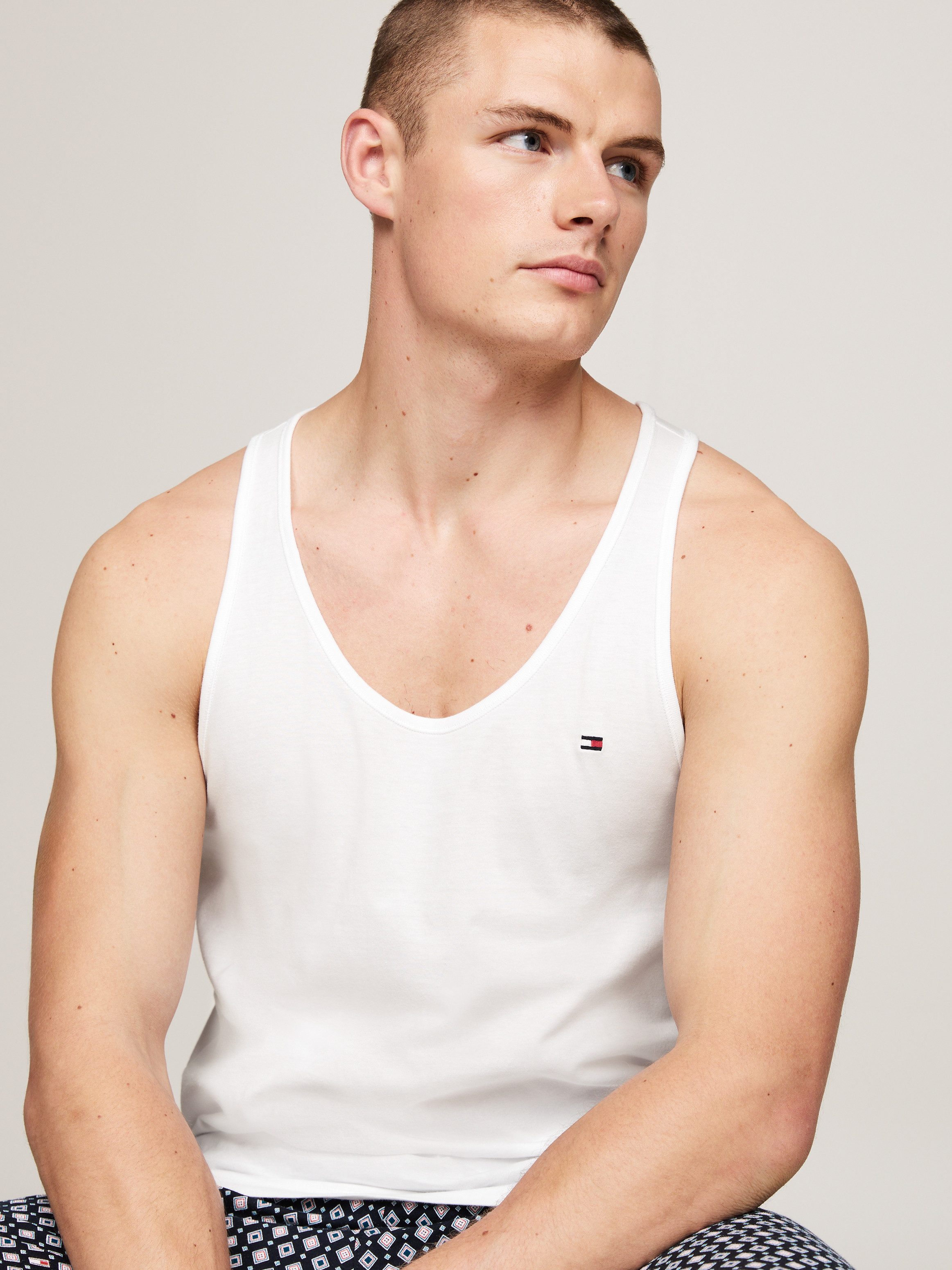Tommy Hilfiger Underwear Tanktop 3P TANK TOP met logoborduursel (3-delig, Set van 3)