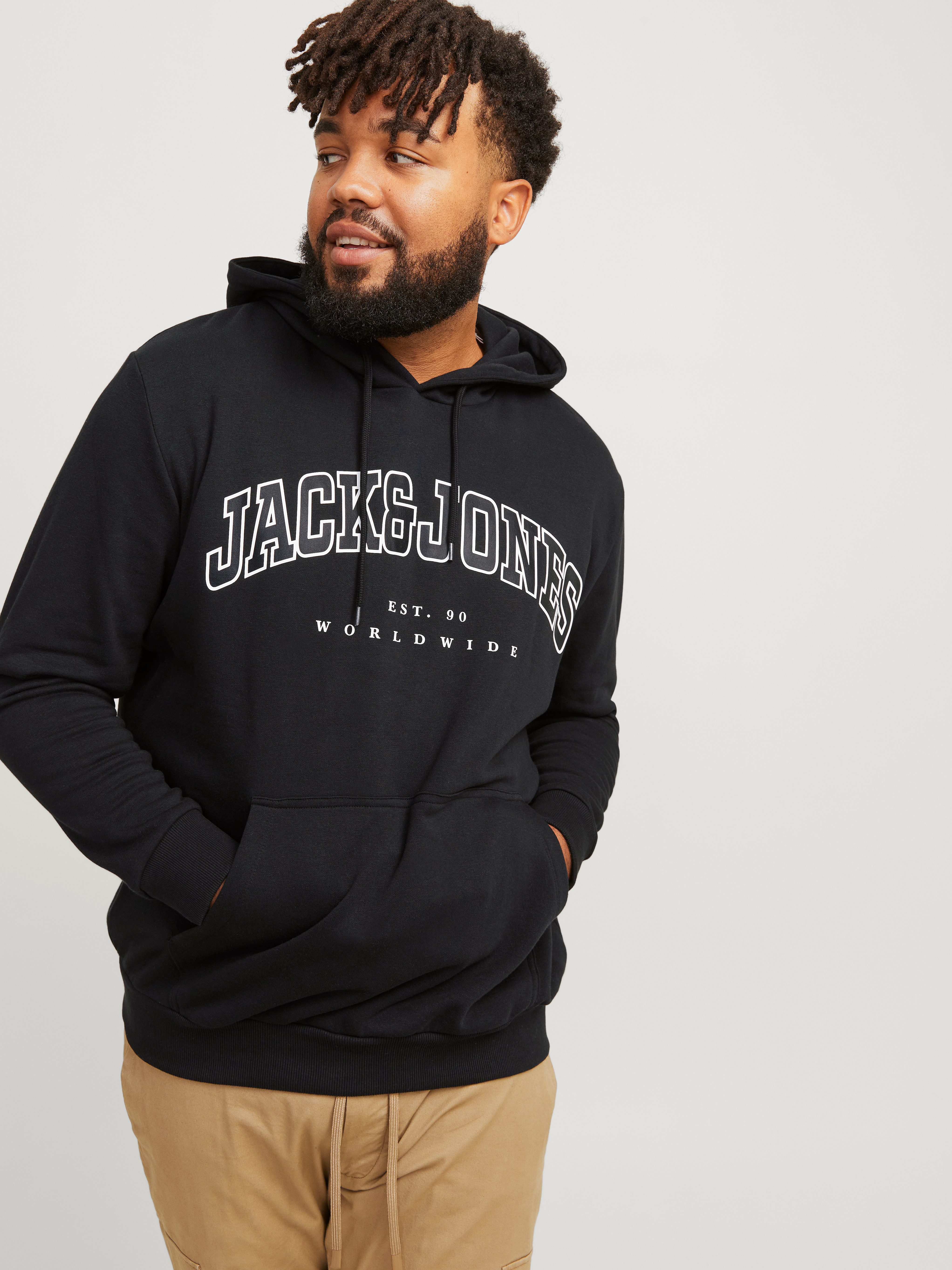 Jack & Jones PlusSize Hoodie JJECALEB VARSITY SWEAT HOOD NOOS PLS