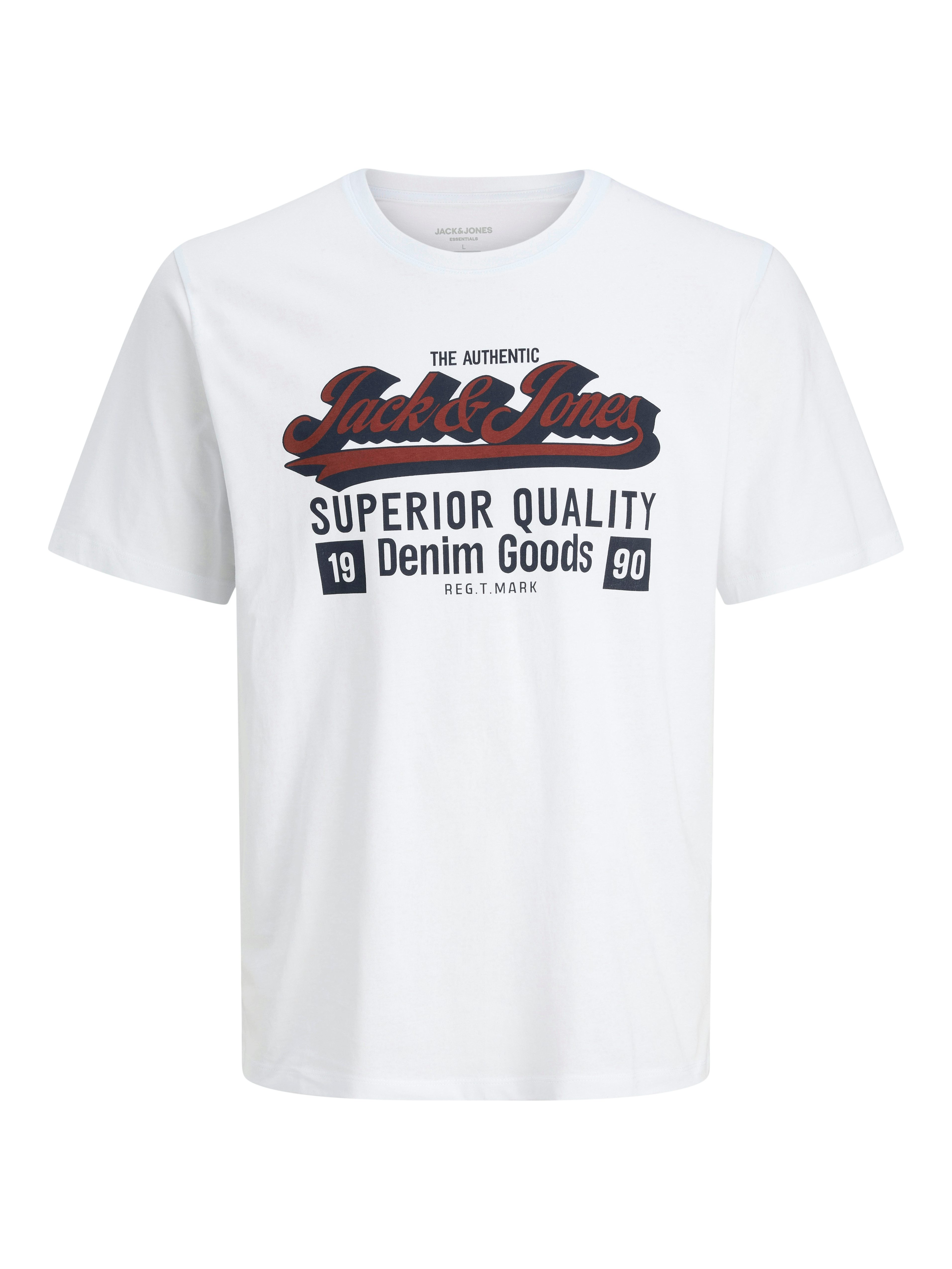 Jack & Jones Shirt met ronde hals JJELOGO TEE SS O-NECK 2 COL AW25 5PK MP (set, 5-delig)