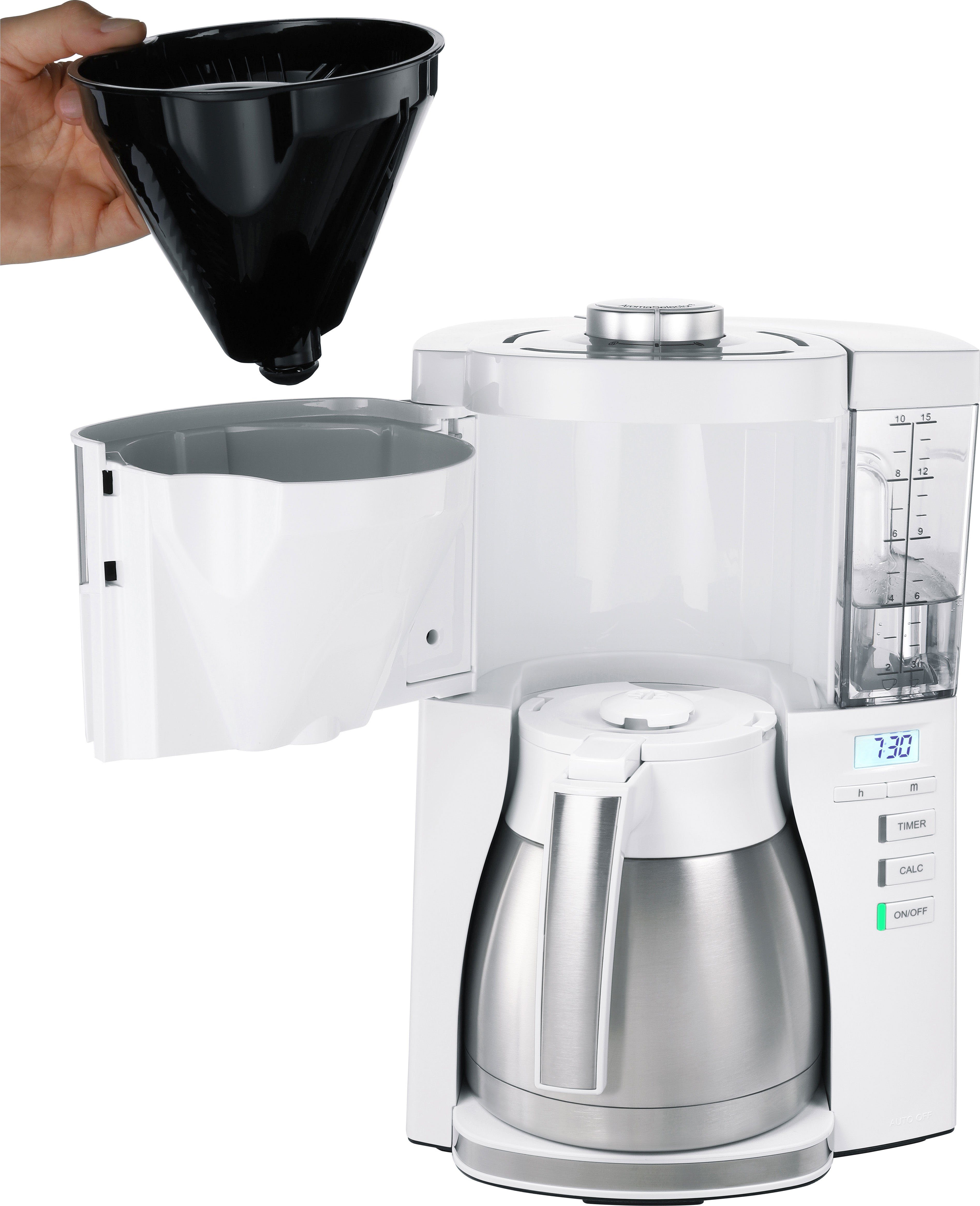 Melitta Filterkoffieapparaat LOOK® Therm Timer 1025-18 zwart, 1,25 l