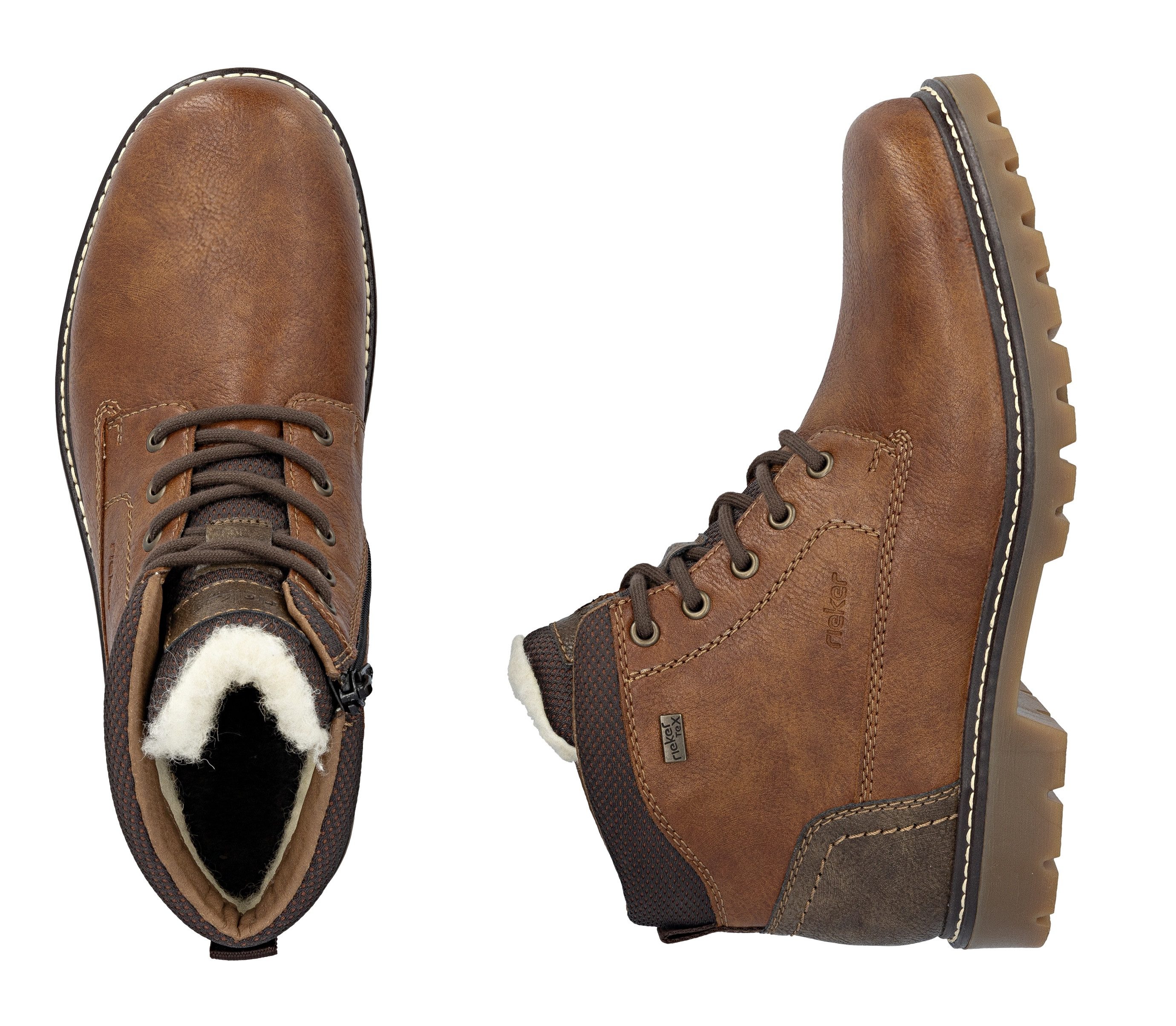 Rieker Winterlaarsjes worker boots, veterschoenen, trekkinglaarzen met riekertex-membraan