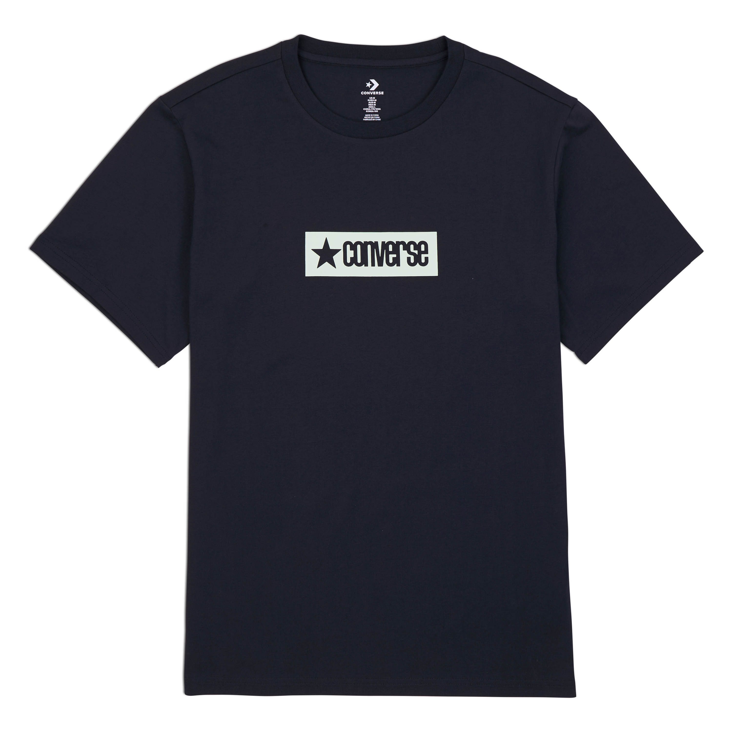 Converse T-shirt MEN'S CONVERSE RETRO BLOCK LOGO T-SHIRT (1-delig) heren t-shirts maat M zwart