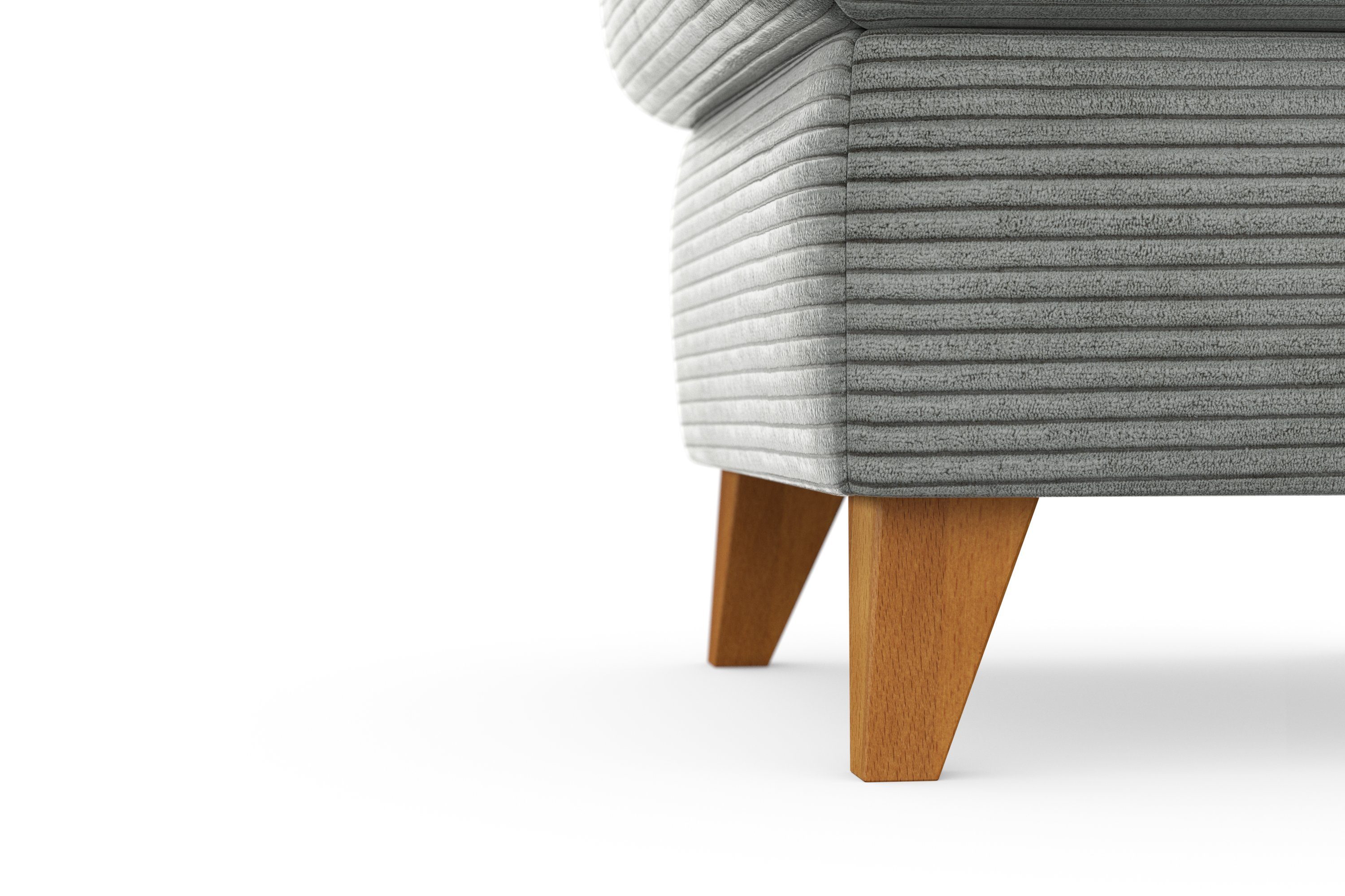 Home affaire Hocker Trelleborg met cordbekleding, met opbergvak, inclusief binnenveringsinterieur
