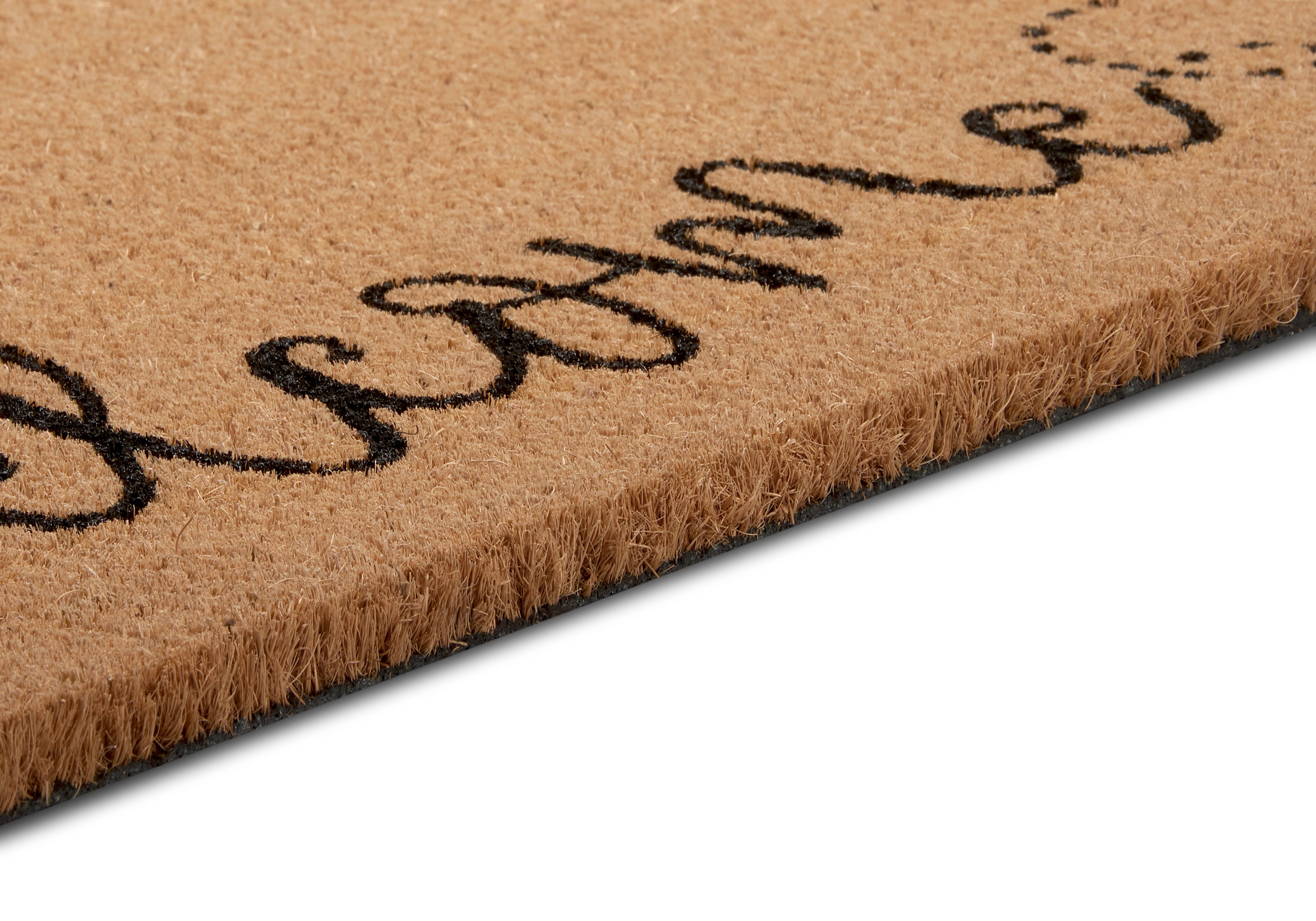 HANSE Home Mat Kokos Bee Welcome, deurmat Kokos, vuilopvangmat, outdoor, antislip, binnen, kokosmat, gang