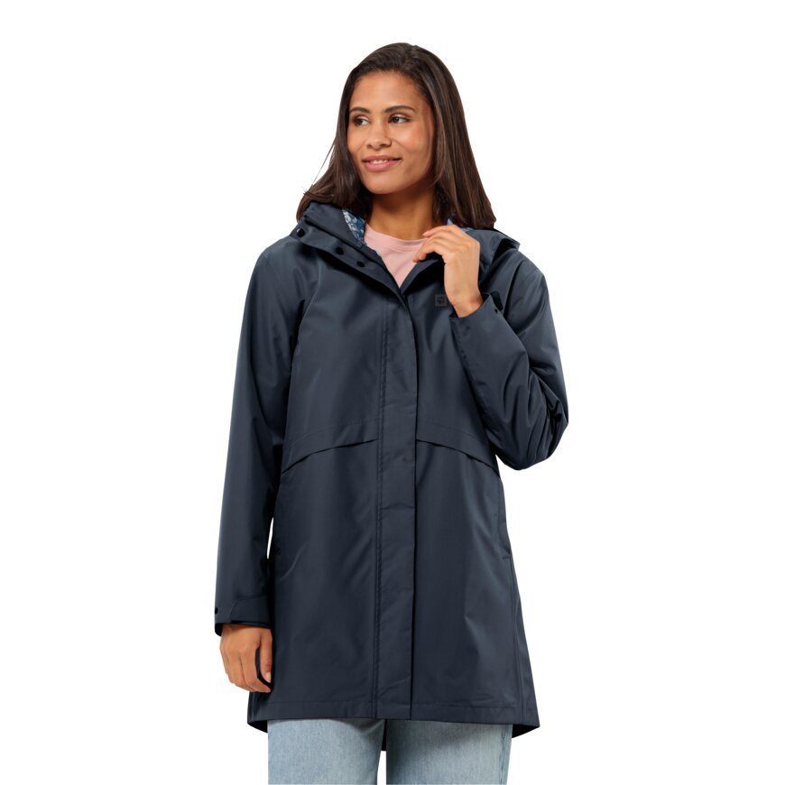 Jack Wolfskin Functionele jas CAPE WEST COAT W Capuchon is vast aan de jas bevestigd