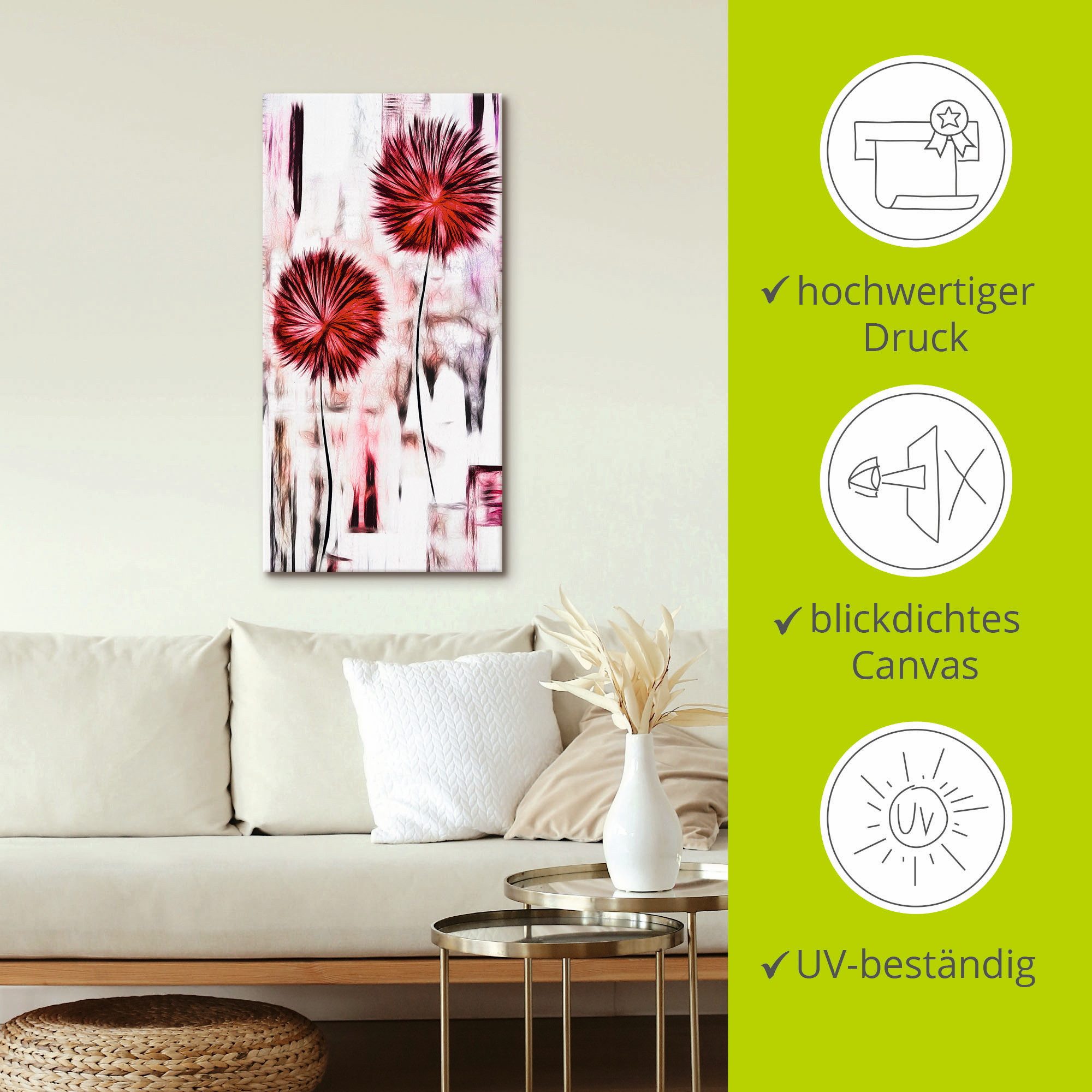 Artland Artprint Bloemen als artprint van aluminium, artprint op linnen, muursticker of poster in verschillende maten